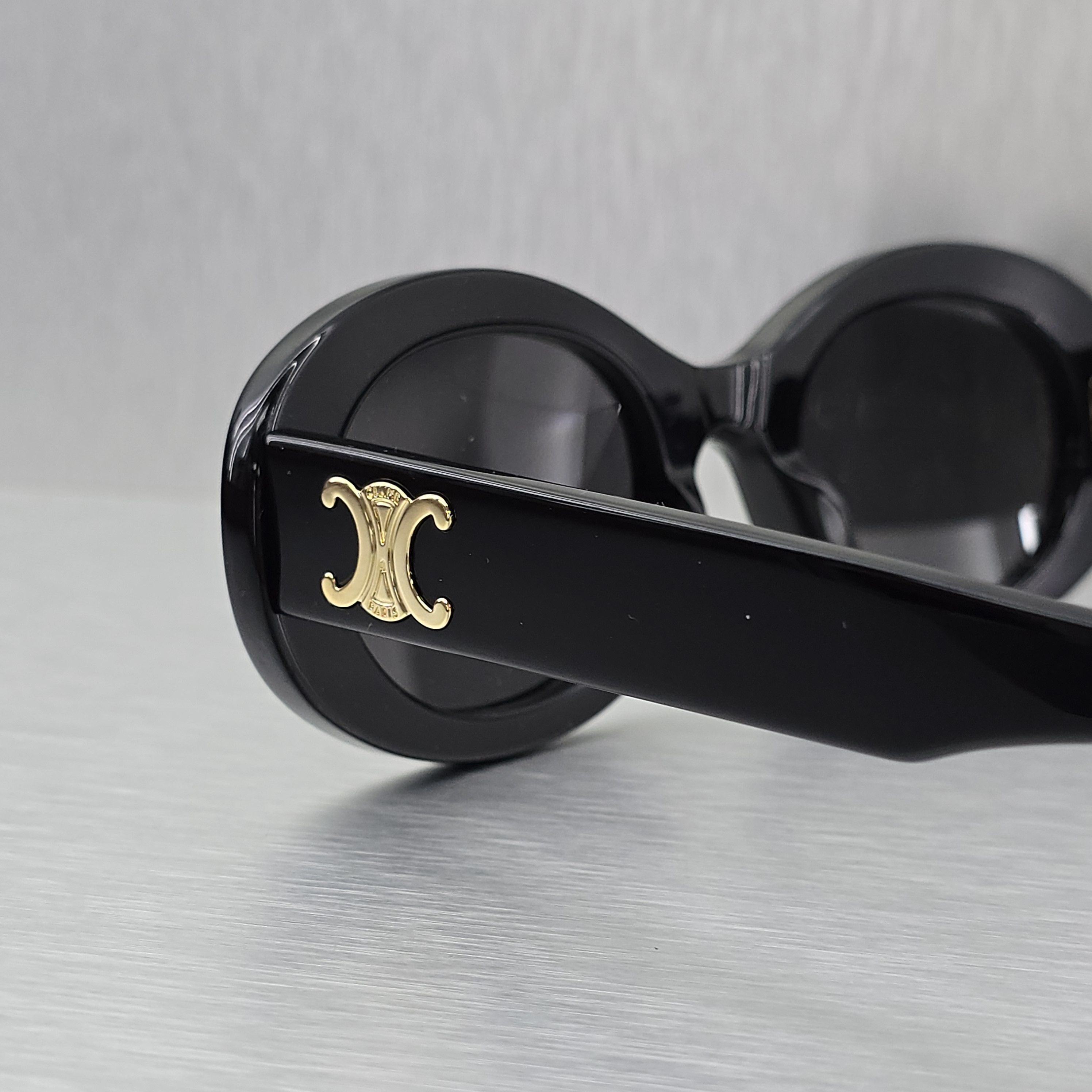 Celine CELINE Triomphe 01 Sunglasses In Acetate BLACK Size ONE SIZE - 8 Thumbnail