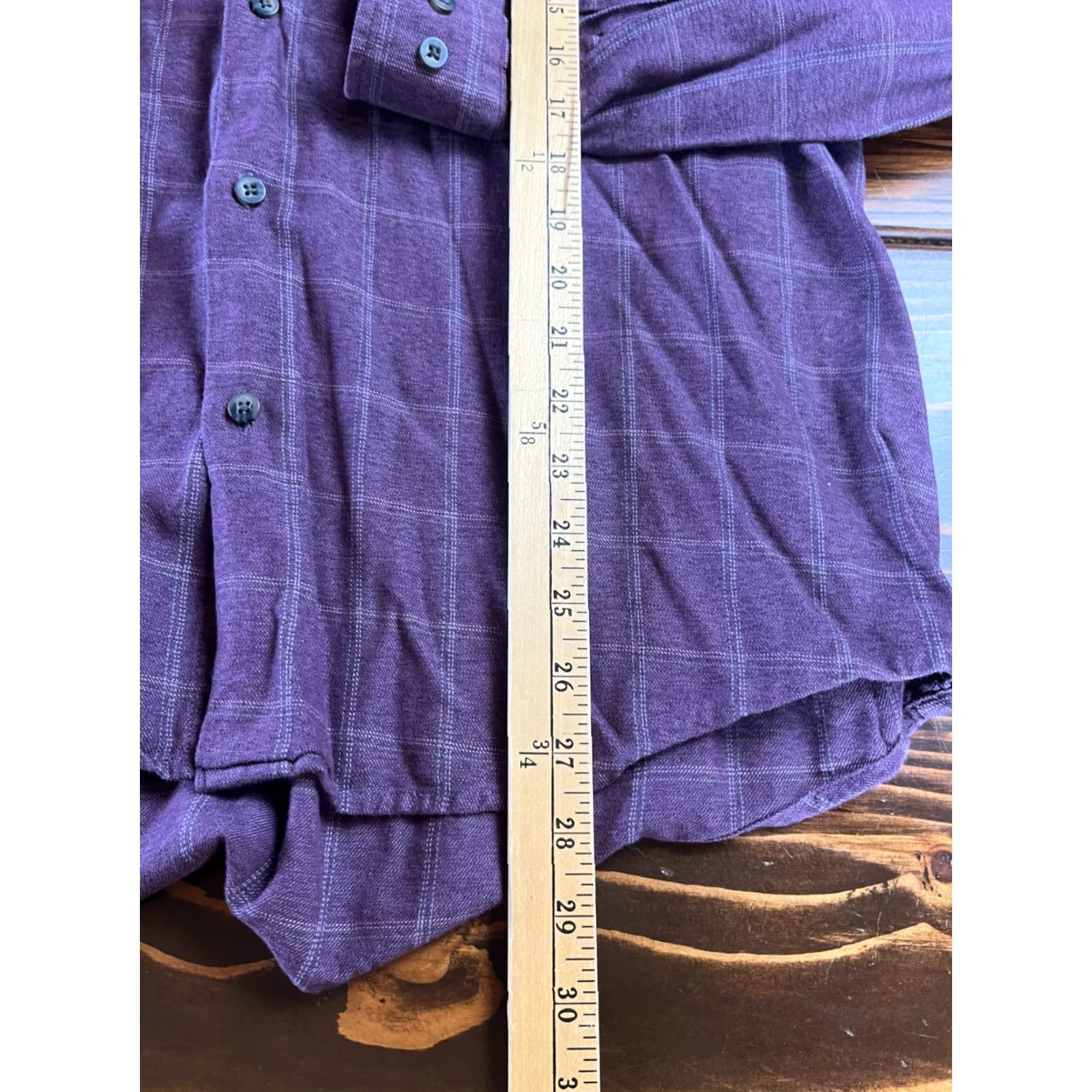 Geoffrey Beene Geoffrey Beene Shirt Men's XL 17-17.5 Purple Plaid Button Up Size US XL / EU 56 / 4 - 6 Thumbnail