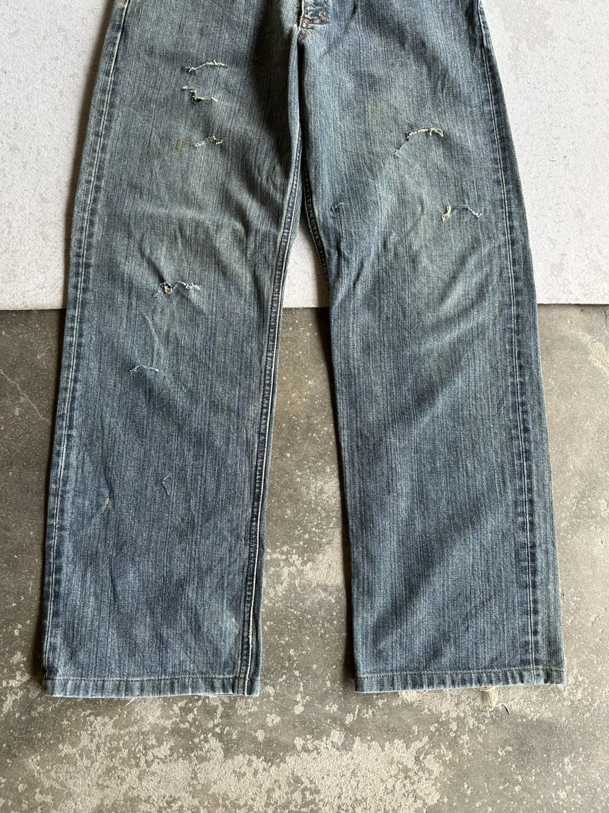 Lee OFFER ACCEPT🩸Vintage LEE Ripped Jean Distressed Denim Pants Size US 31 - 5 Thumbnail
