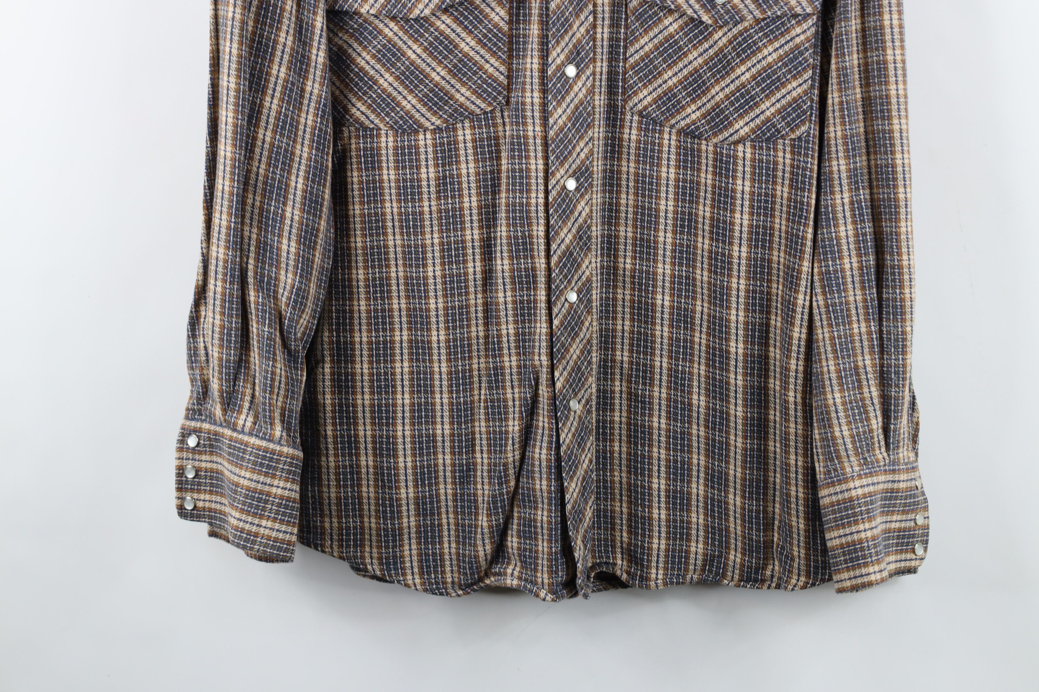 Vintage Vintage 90s Streetwear Heavyweight Flannel Snap Button Shirt Size US M / EU 48-50 / 2 - 3 Thumbnail