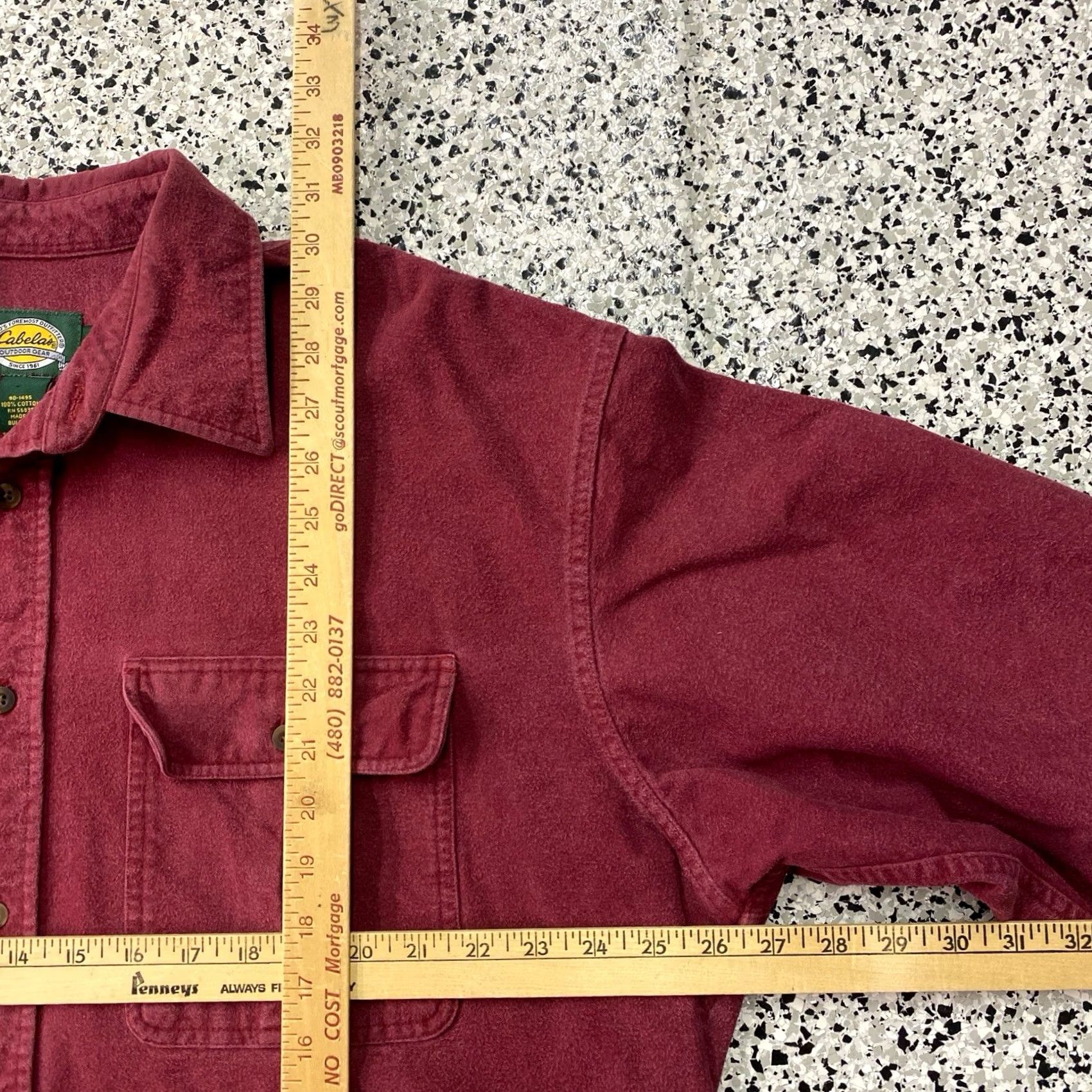 Vintage Vintage Cabela's Shirt Men's Red XL Cotton Chamois Hunting Hiking Workwear Button-Up Outdoor Classic 90s Size US XL / EU 56 / 4 - 3 Thumbnail