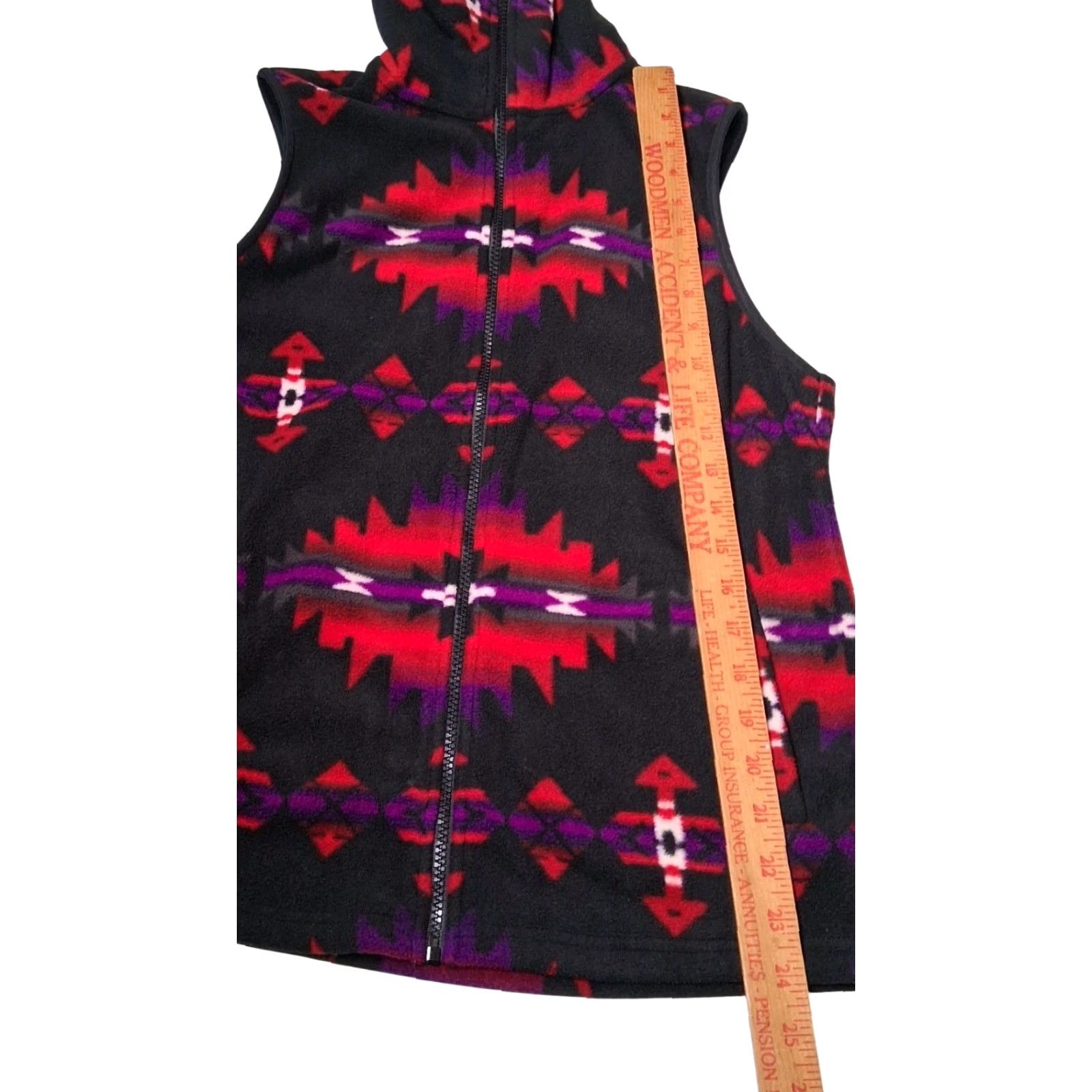 Chaps Chaps Vest Womens Small Multicolor Fleece Geometric Southwestern Aztec Southwest Vest High Neck Casual Travel Fall Winter Spring Button Zip Size S / US 4 / IT 40 - 5 Thumbnail