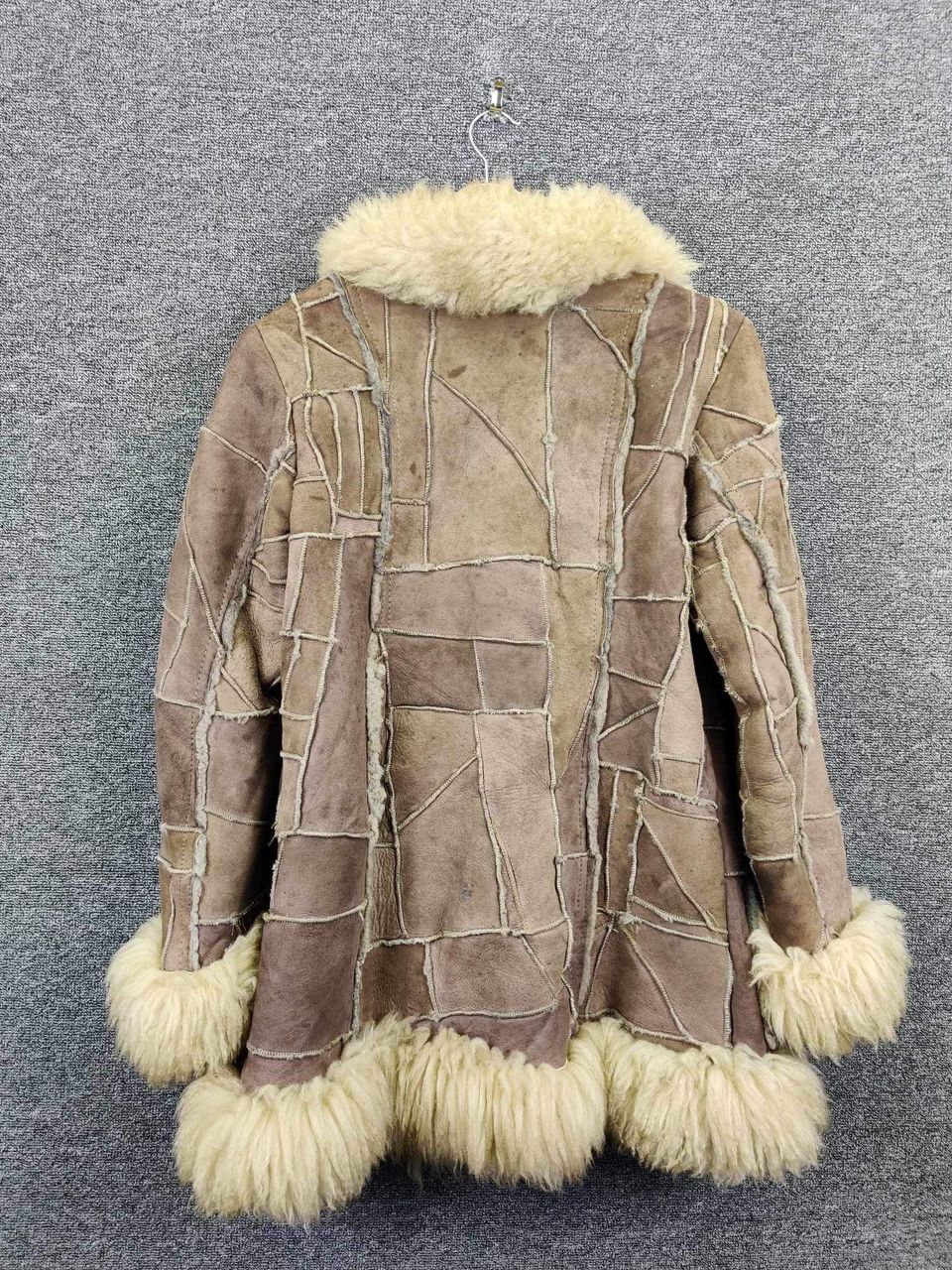 Leather Vintage Patchwork Boro Faux Fur Leather Jacket Size US M / EU 48-50 / 2 - 8 Thumbnail