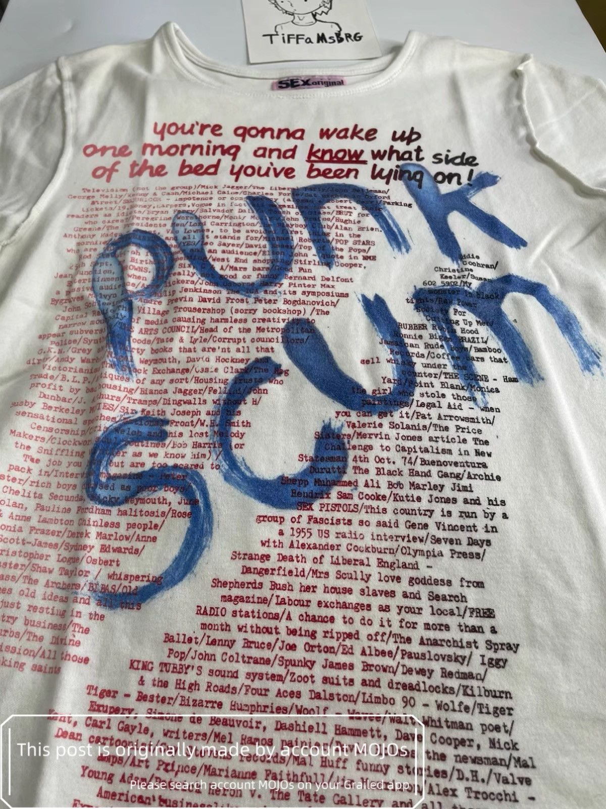 Vivienne Westwood Sz F Vivienne Westwood Skinny Punk Scum Sex Original Tee Size US XS / EU 42 / 0 - 2 Thumbnail