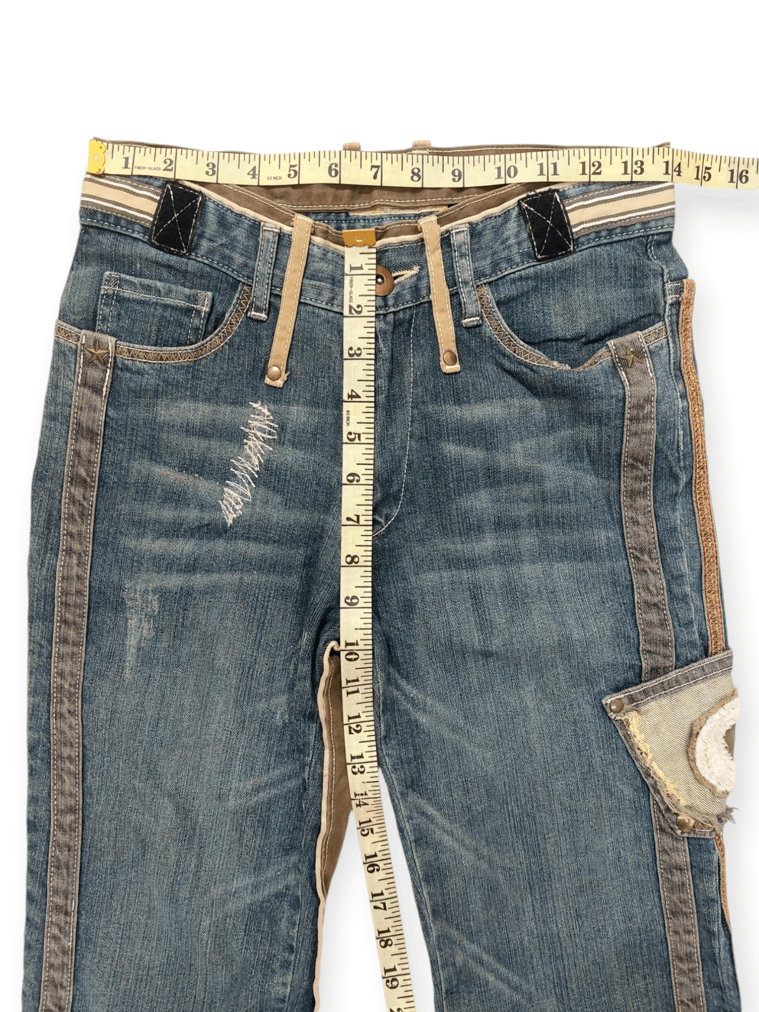 Other Vintage Flare Unopiu Distressed Denim Size 28" / US 6 / IT 42 - 16 Thumbnail