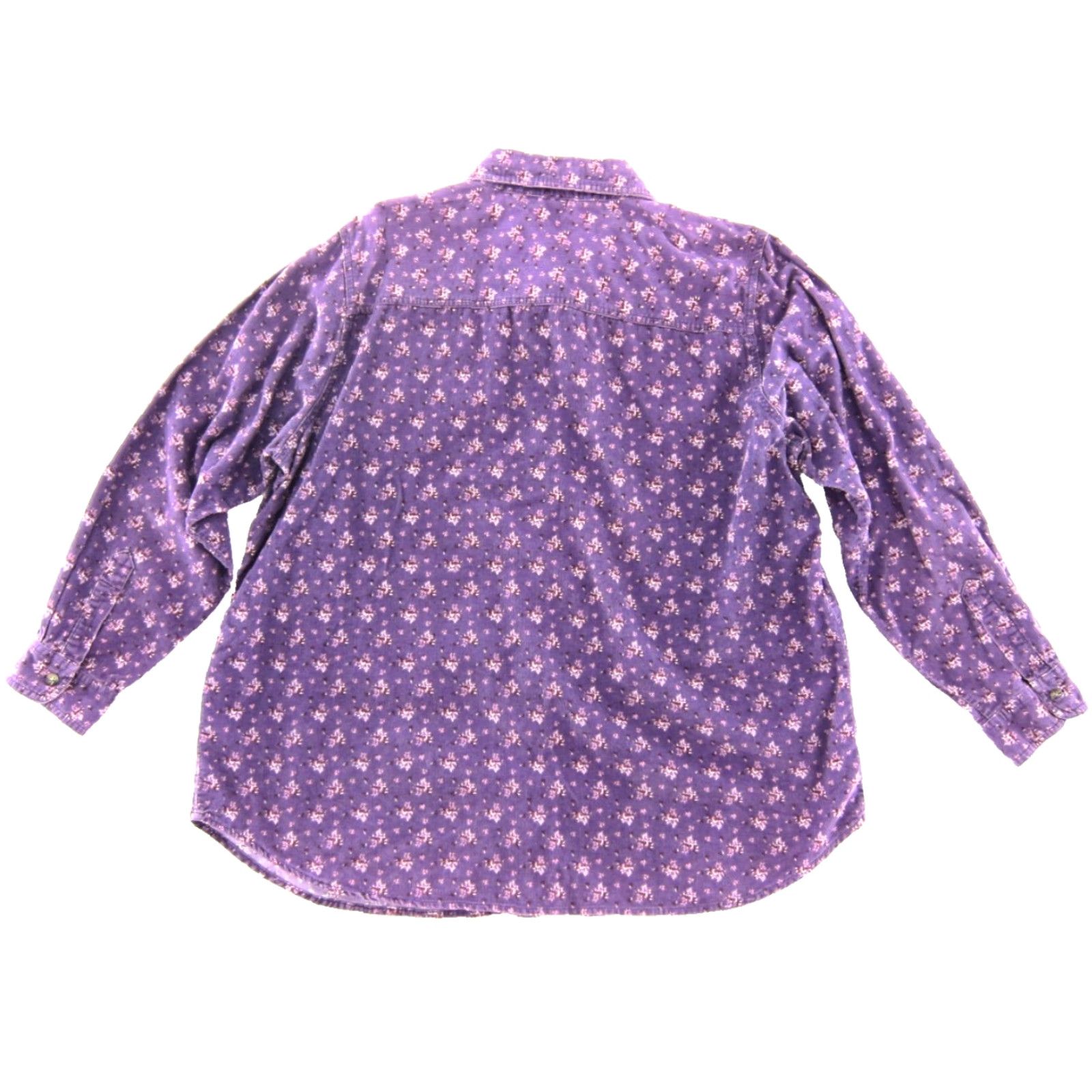 Vintage VINTAGE Looney Tunes Corduroy Purple Floral Tweety Bird Long Sleeve Button Blouse 18/20 Size XXL / US 16-18 / IT 52-54 - 2 Thumbnail