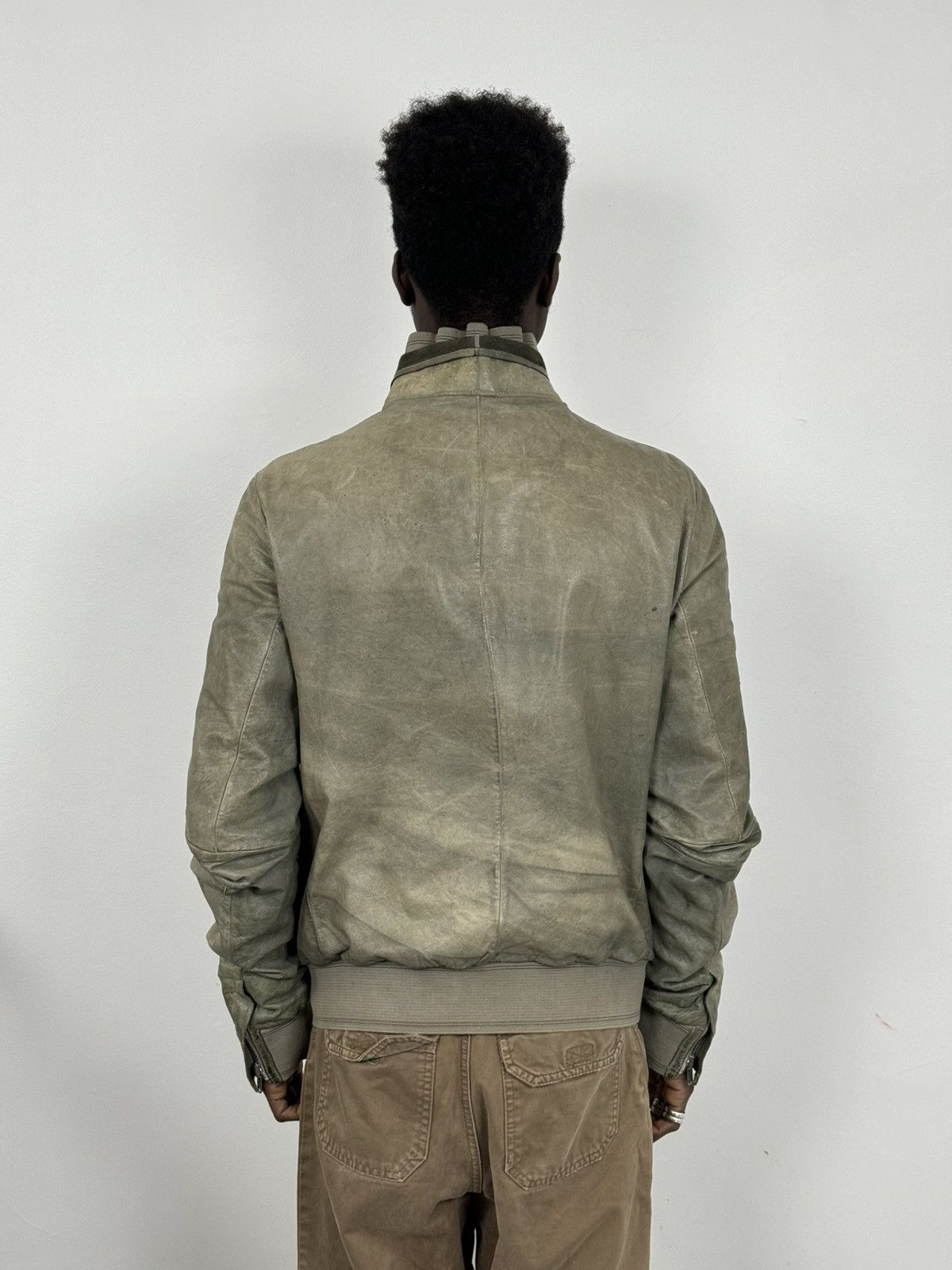 2009 Carol Christian Poell Raw Beige Leather Jacket