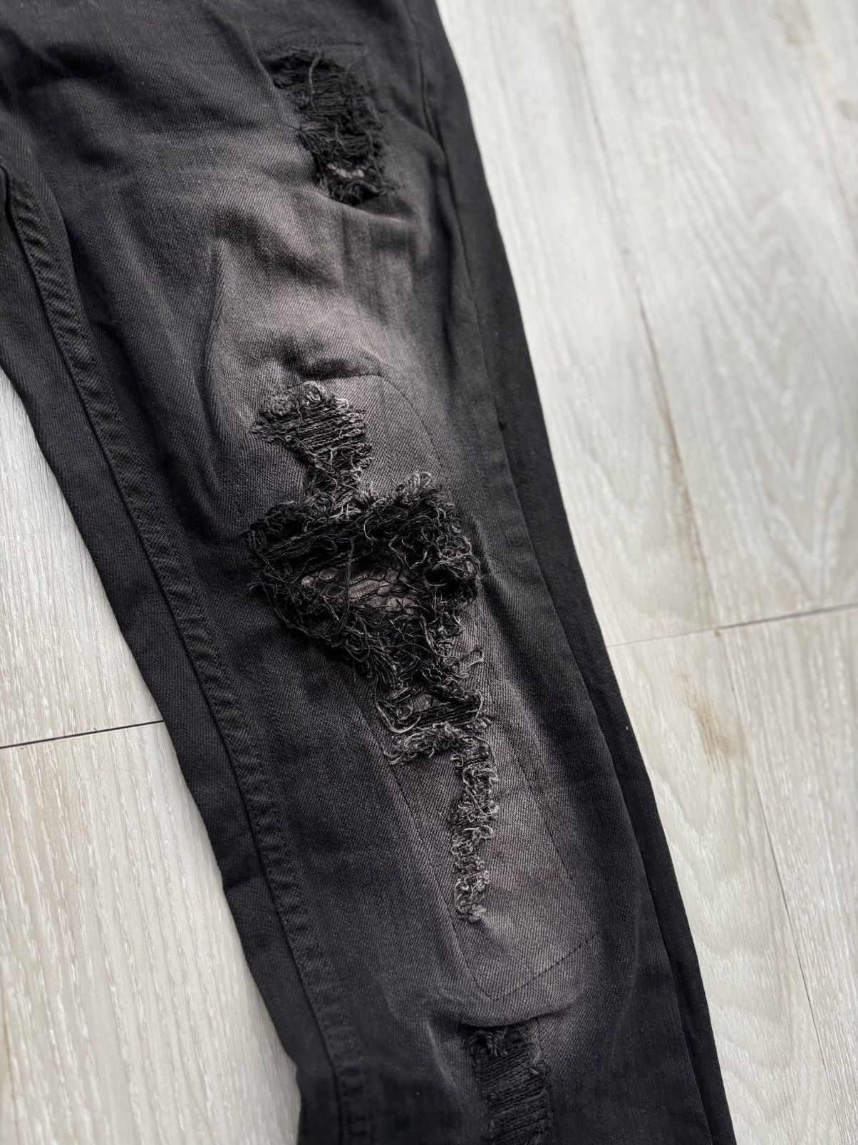 Japanese Brand Glad news distressed flare jeans Size US 26 / EU 42 - 4 Thumbnail