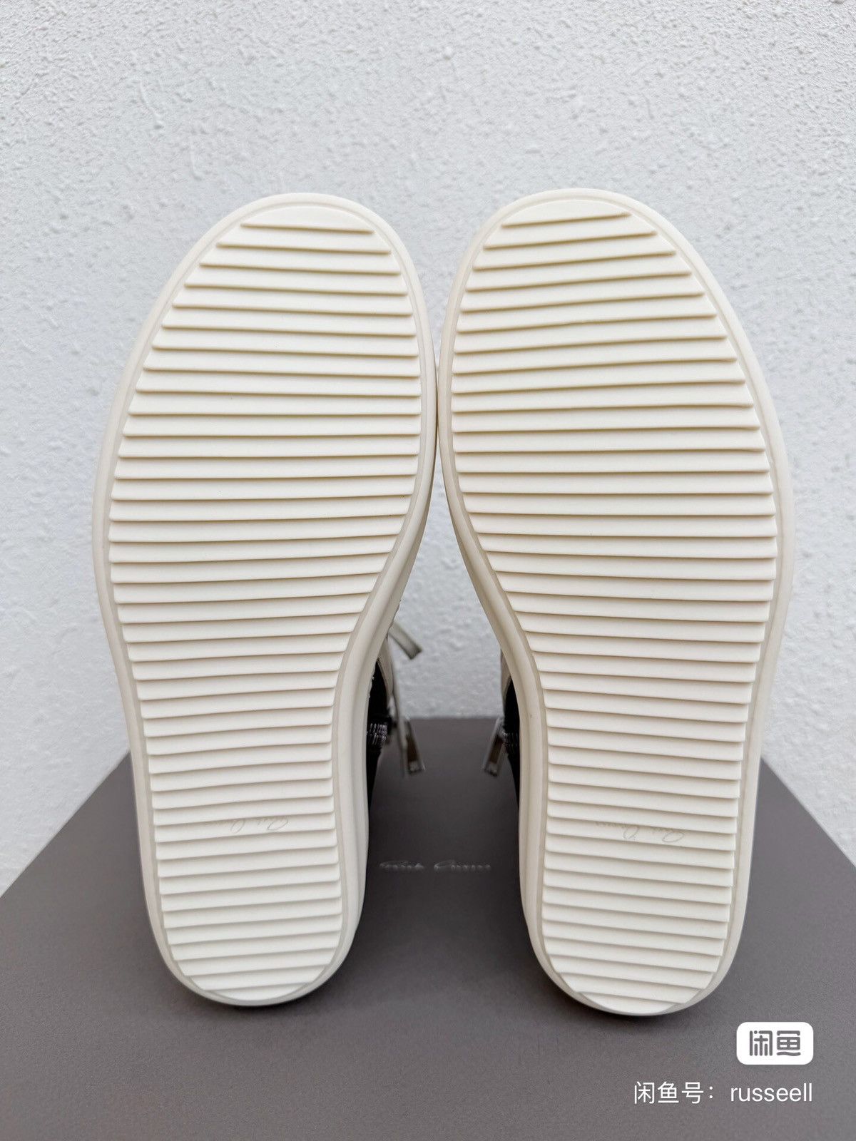 Rick Owens Rick Owens high-top Geobasket sneakers in black and white Size US 7 / EU 40 - 8 Thumbnail