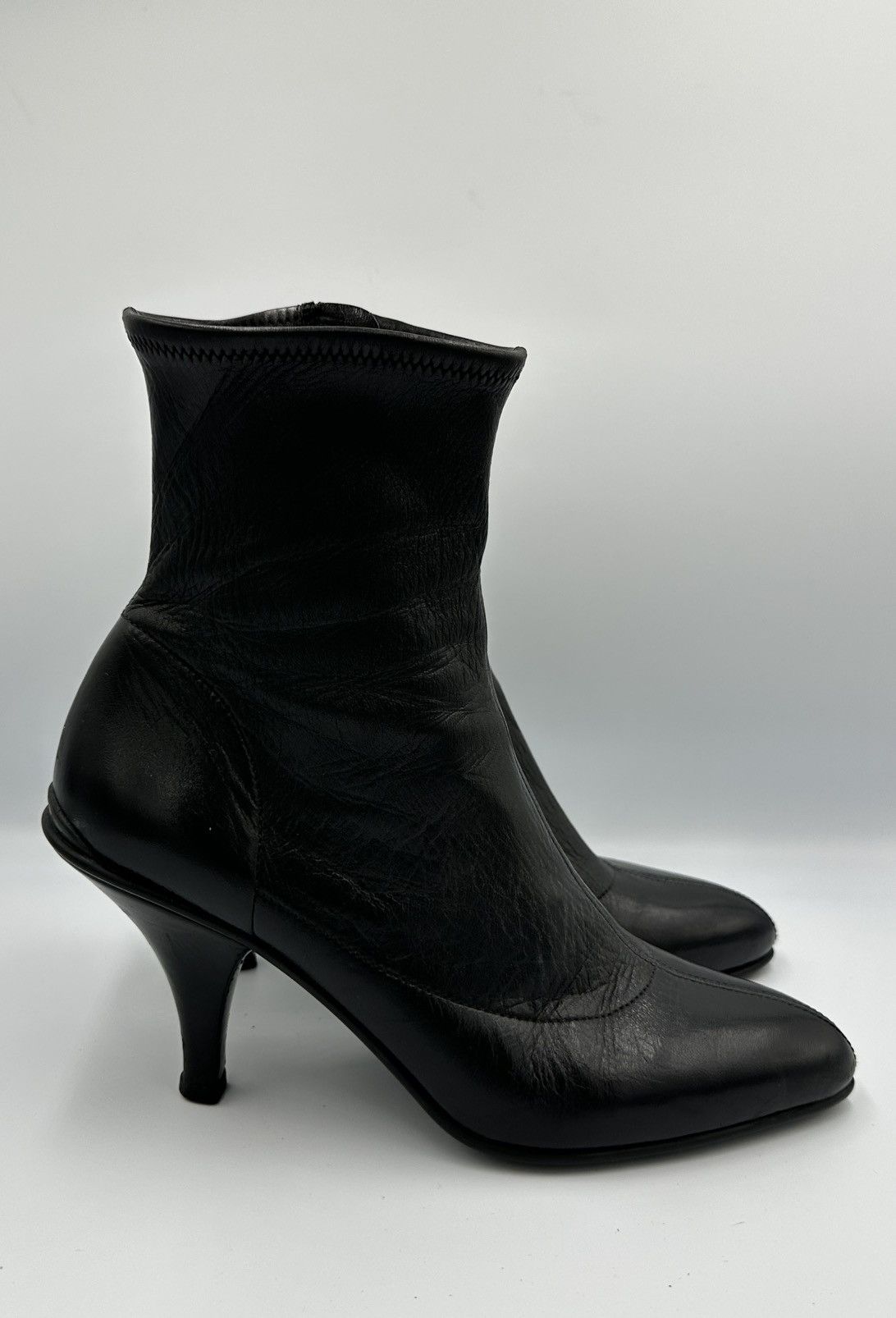 Prada Prada leather Boots with logo embroidery Size US 6 / IT 36 - 5 Thumbnail