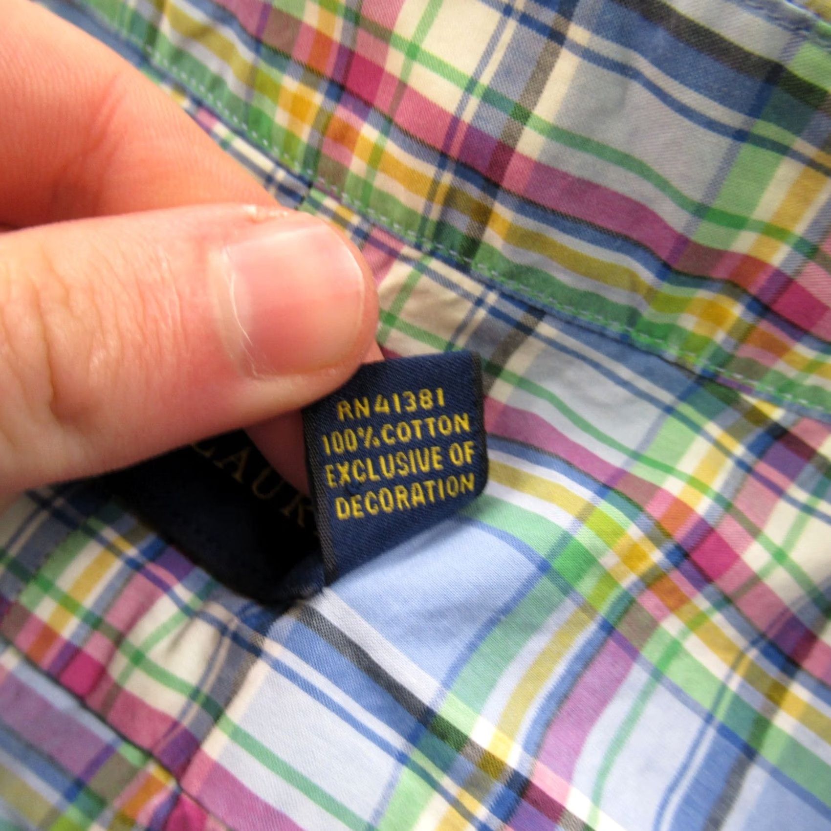 Polo Ralph Lauren Ralph Lauren Shirt Mens Medium Plaid Long Sleeve Button Front Lightweight Casual Size US M / EU 48-50 / 2 - 5 Thumbnail
