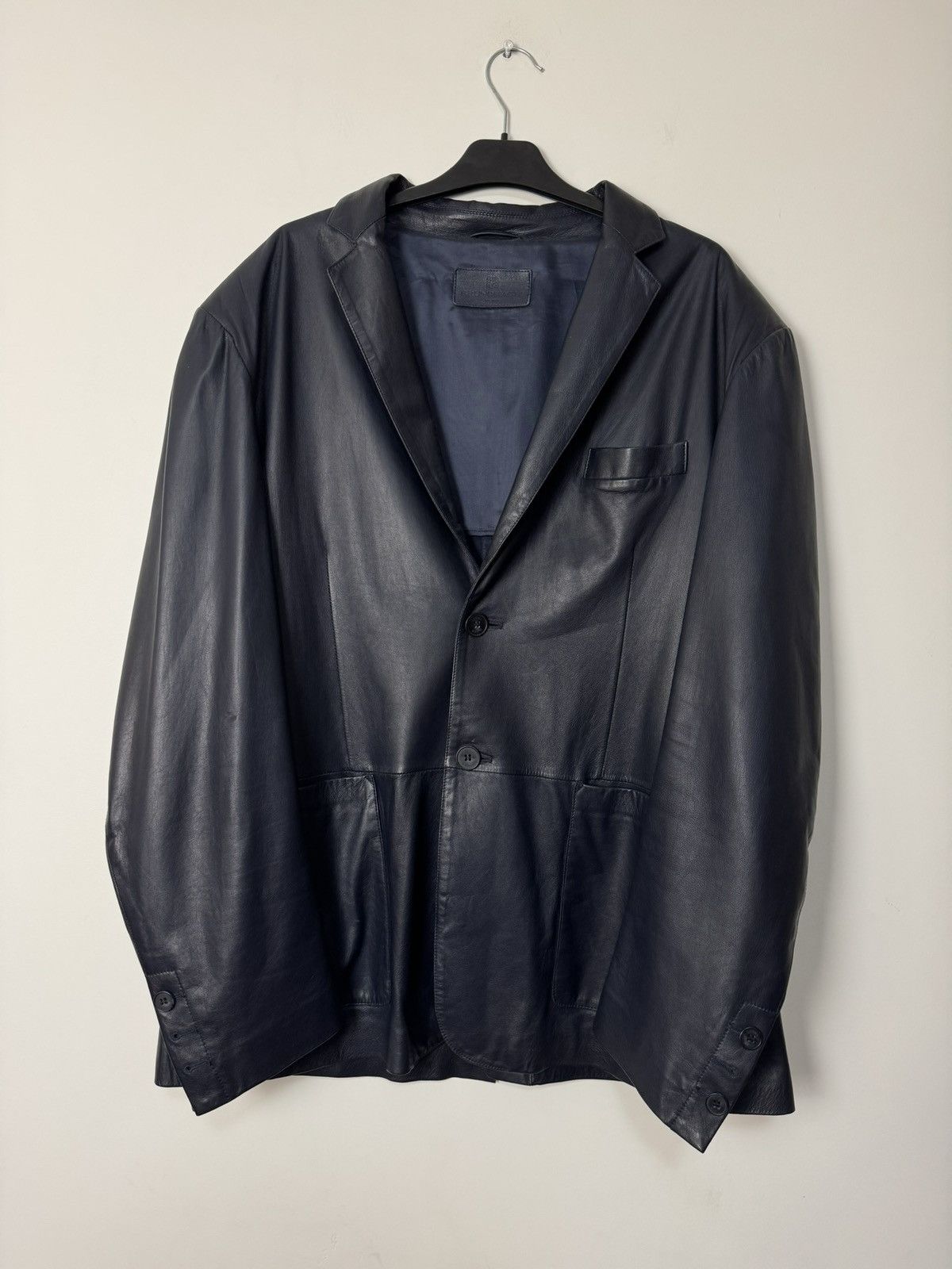 Bruno Magli Bruno Magli Real Leather Blazer Luxury Italian Designer Size 48R - 2 Thumbnail
