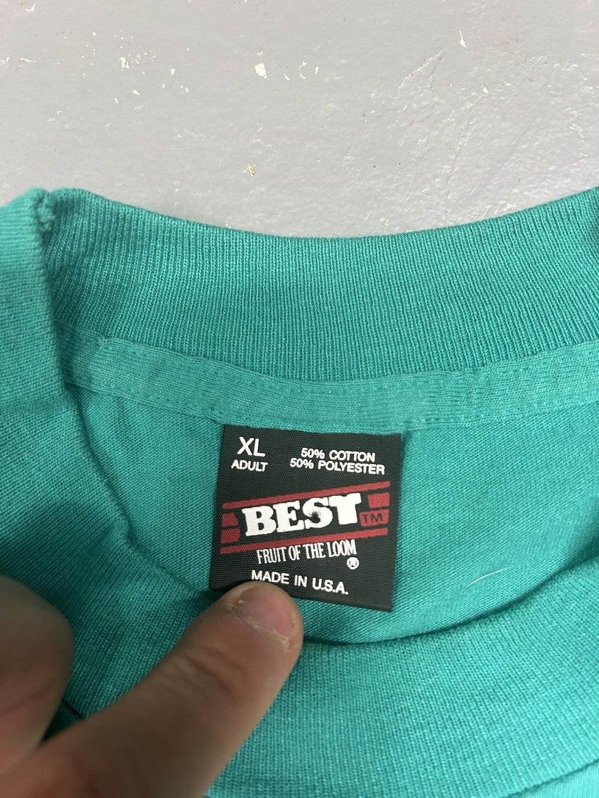 Vintage Crazy Vintage 90s Essential Manitoba Turquoise Art Tee Shirt Size US XL / EU 56 / 4 - 3 Thumbnail