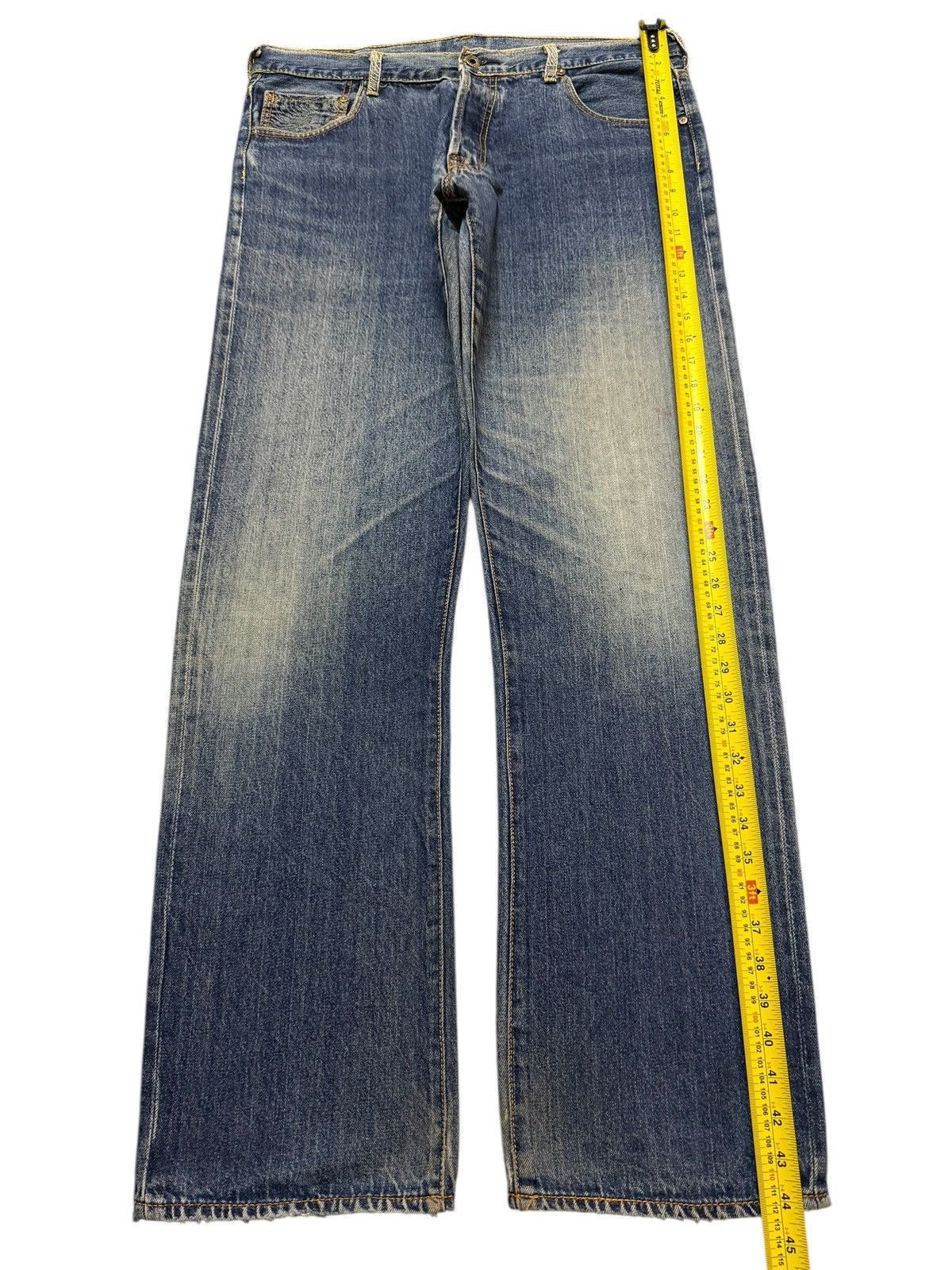 RMC Jeans Vintage 90s Japan Rmc Embroidered Blue Faded Wash Wide Leg Size US 36 / EU 52 - 9 Thumbnail
