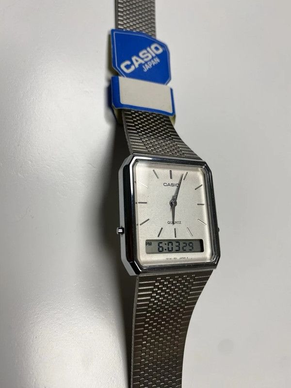 Casio Rare Casio Vintage AQ-707 Ana-Digi Size 28 - 5 Thumbnail