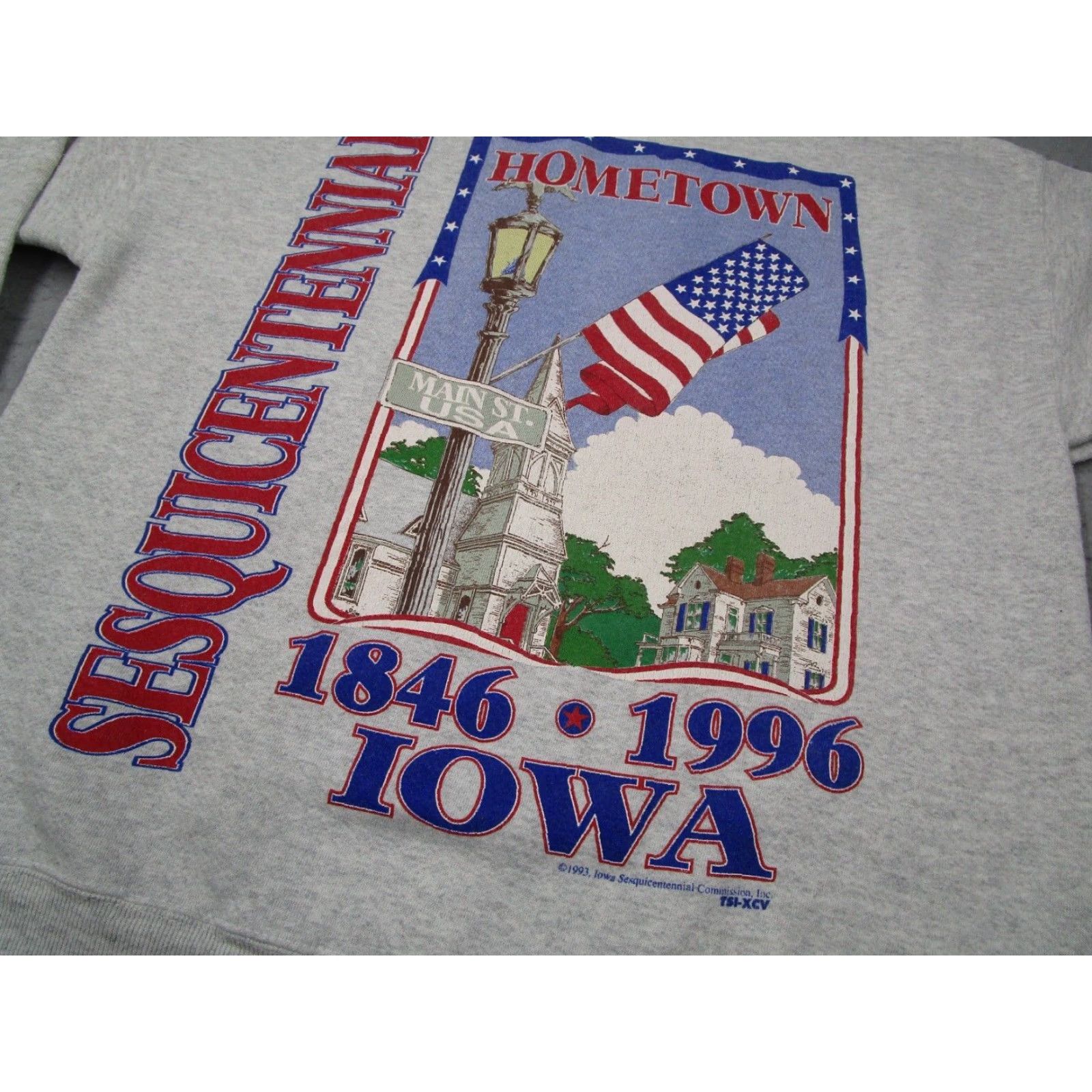 Vintage VINTAGE Briar Creek Sportswear Iowa Sweatshirt Mens XL Gray 1996 USA Cotton Polyester Fleece Crew Neck Pullover Size US XL / EU 56 / 4 - 2 Thumbnail