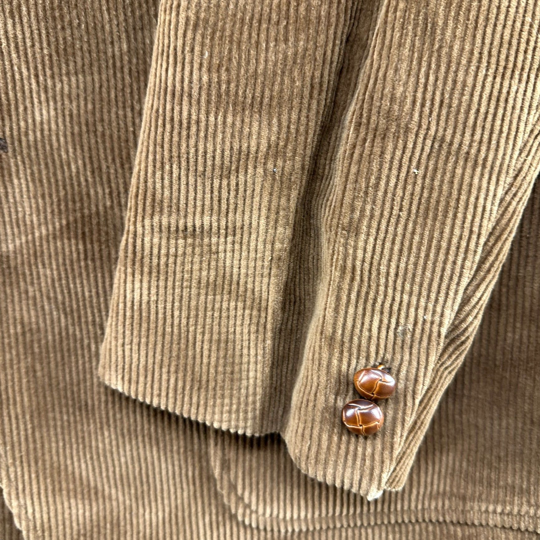Vintage VINTAGE Brad Whitney Jacket Mens 42 Brown Corduroy Blazer Coat Lined 70s Pea Coat Wide Corduroy 90s Casual Business Mens Jacket Size 42R - 5 Thumbnail