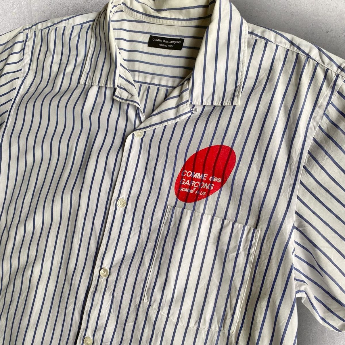Comme des Garcons Homme Plus SS03 Stripe Logo Shirt Size US S / EU 44-46 / 1 - 1 Thumbnail