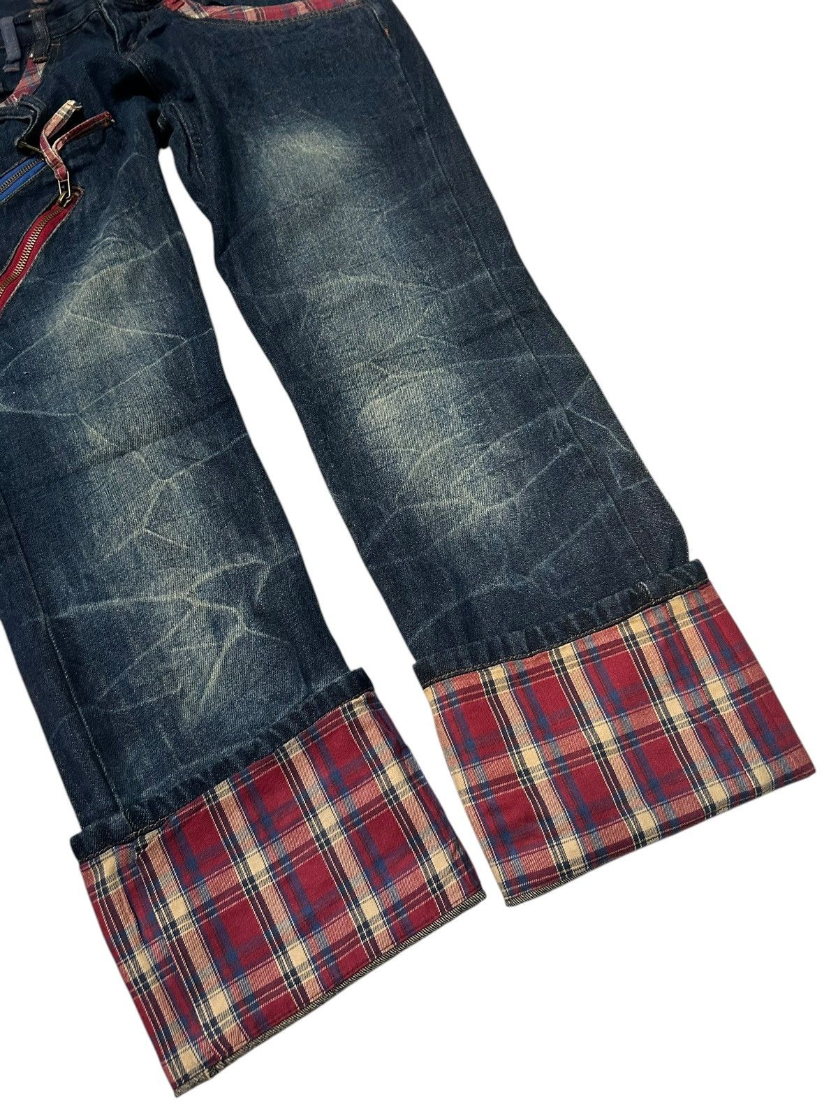 Japanese Brand × Kapital × Vintage Double Waist Doublefocus Japanese Punk Denim Jeans Size US 30 / EU 46 - 8 Thumbnail