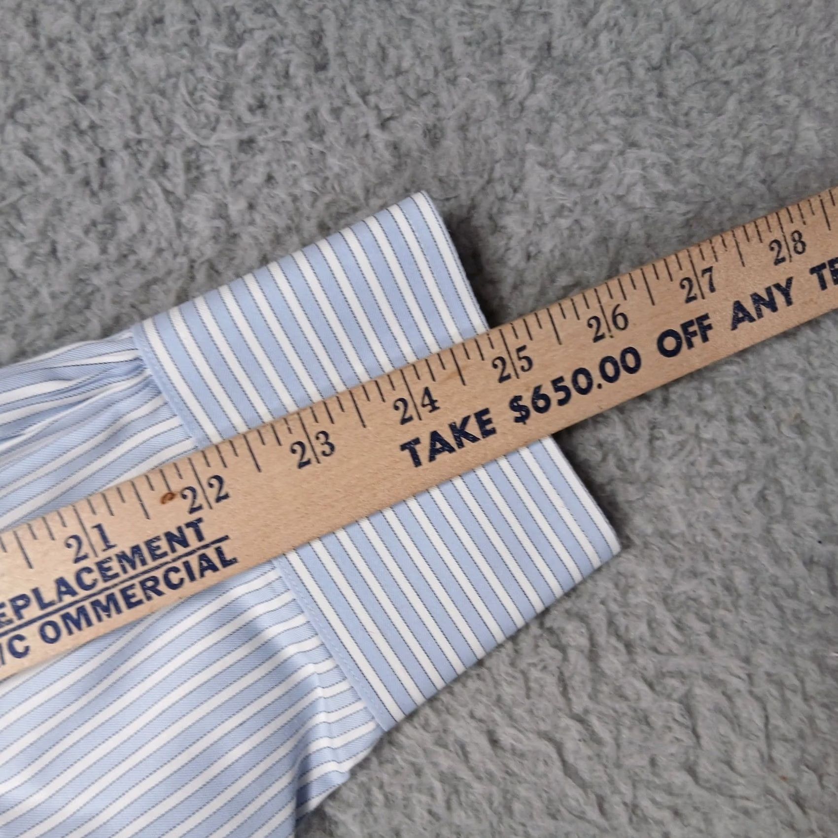 Brooks Brothers Brooks Brothers Non-Iron Dress Shirt Men 17-35 Blue White Stripe Egyptian Cotton Shirtlace? Size US XL / EU 56 / 4 - 7 Thumbnail