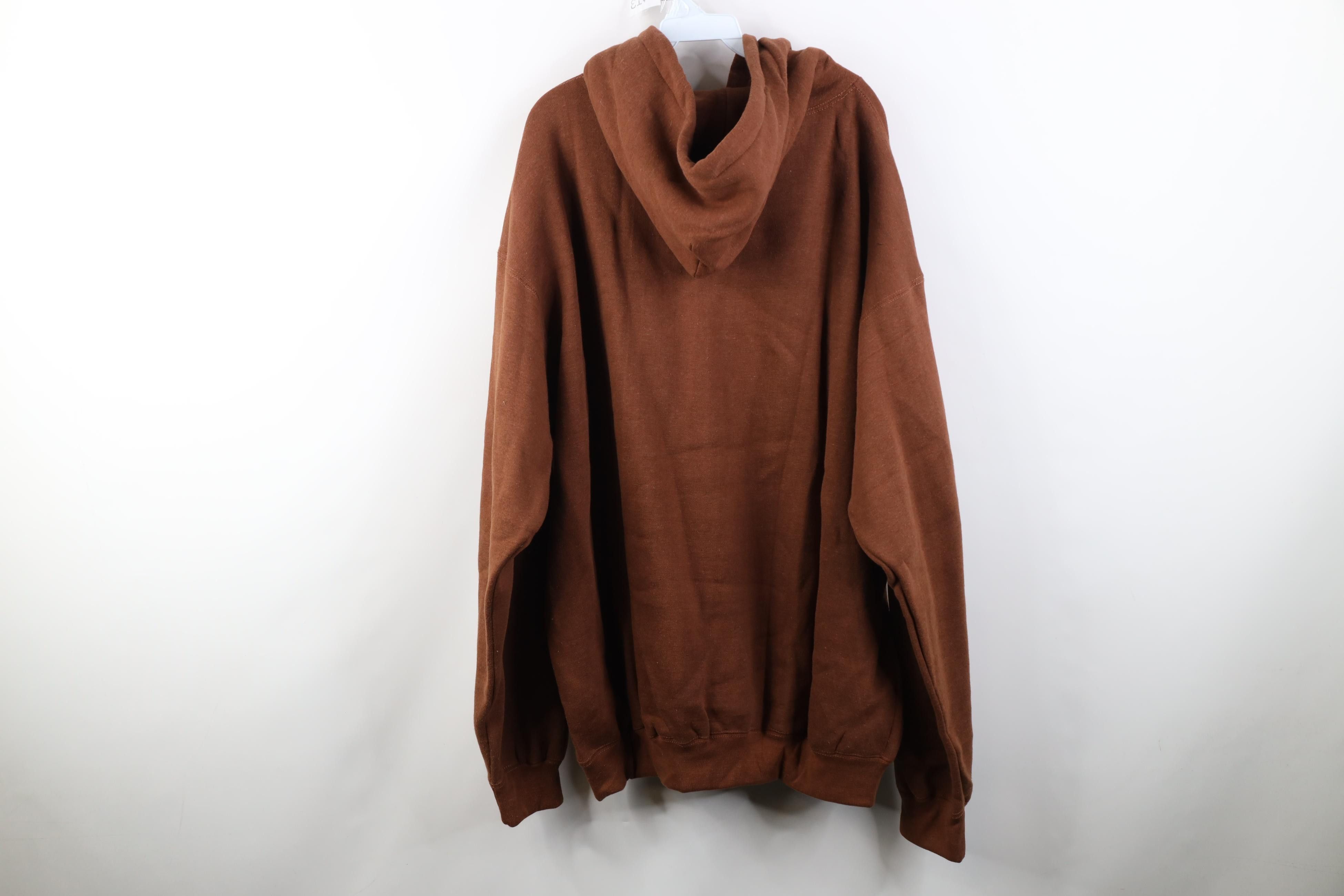 Vintage Deadstock Vintage 90s Streetwear Heavyweight Hoodie Brown Size US XXL / EU 58 / 5 - 10 Thumbnail