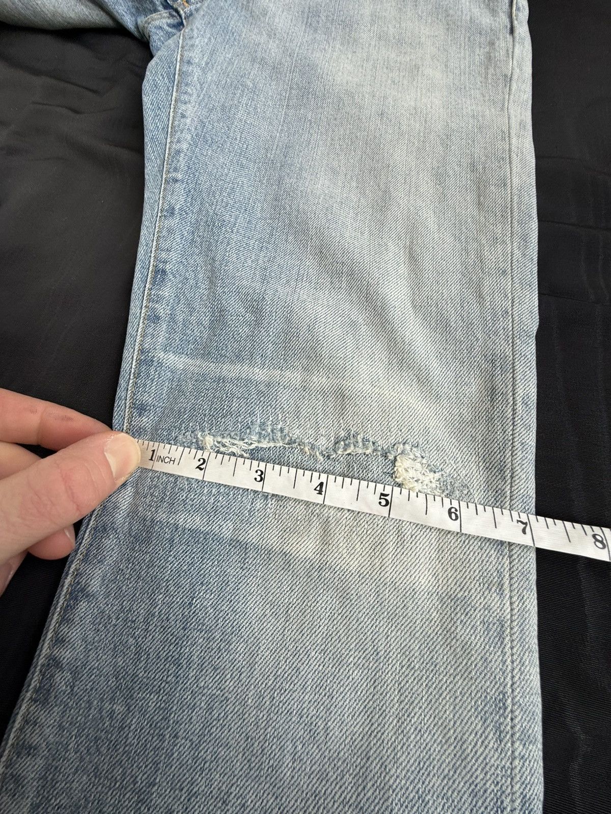Saint Laurent Paris SS16 Saint Laurent knee rip trash jeans Hedi 29 D02 skinny Size US 29 - 4 Thumbnail