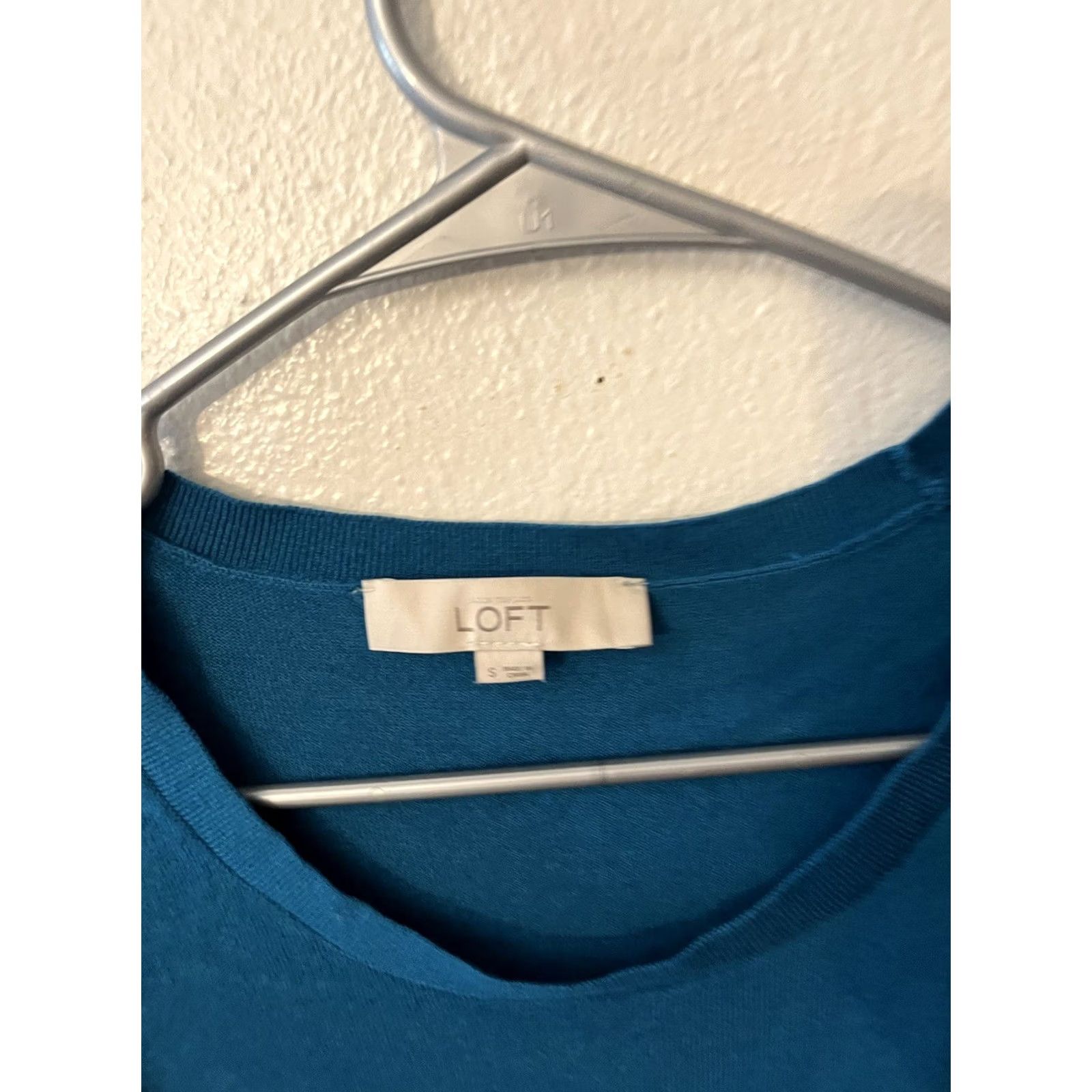 Loft LOFT Ann Taylor Sweater Womens Small Blue Knit Scoop Neck Long Sleeve Size S / US 4 / IT 40 - 2 Thumbnail