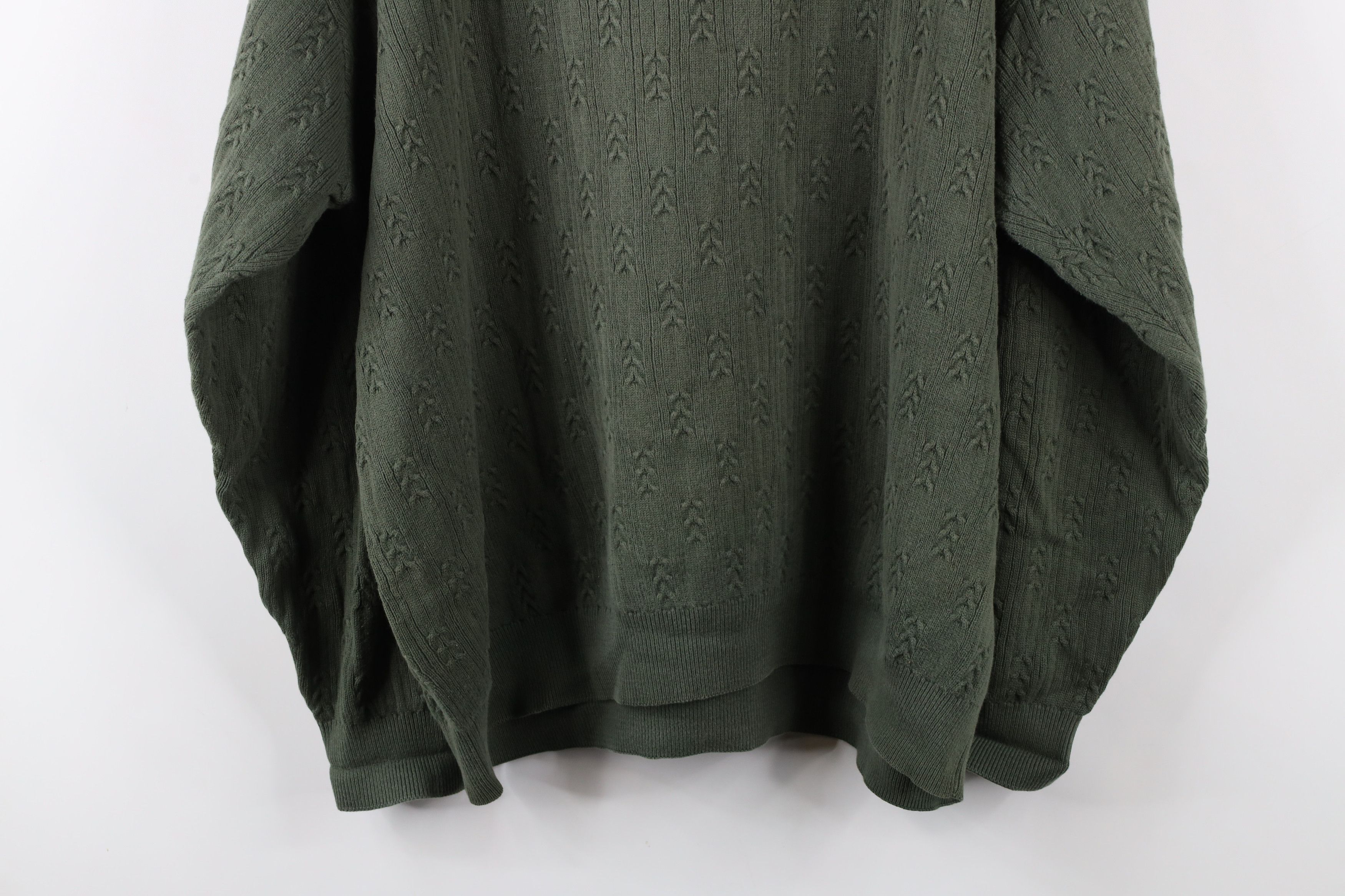 Vintage Vintage 90s Streetwear Cotton Ribbed Knit V-Neck Sweater Size US L / EU 52-54 / 3 - 11 Thumbnail