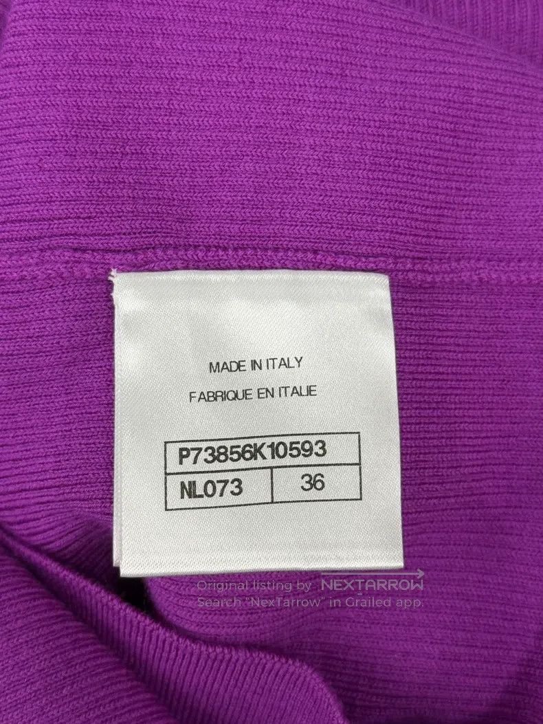 Chanel Chanel Purple wool knitted long sleeves Size XS / US 0-2 / IT 36-38 - 5 Thumbnail
