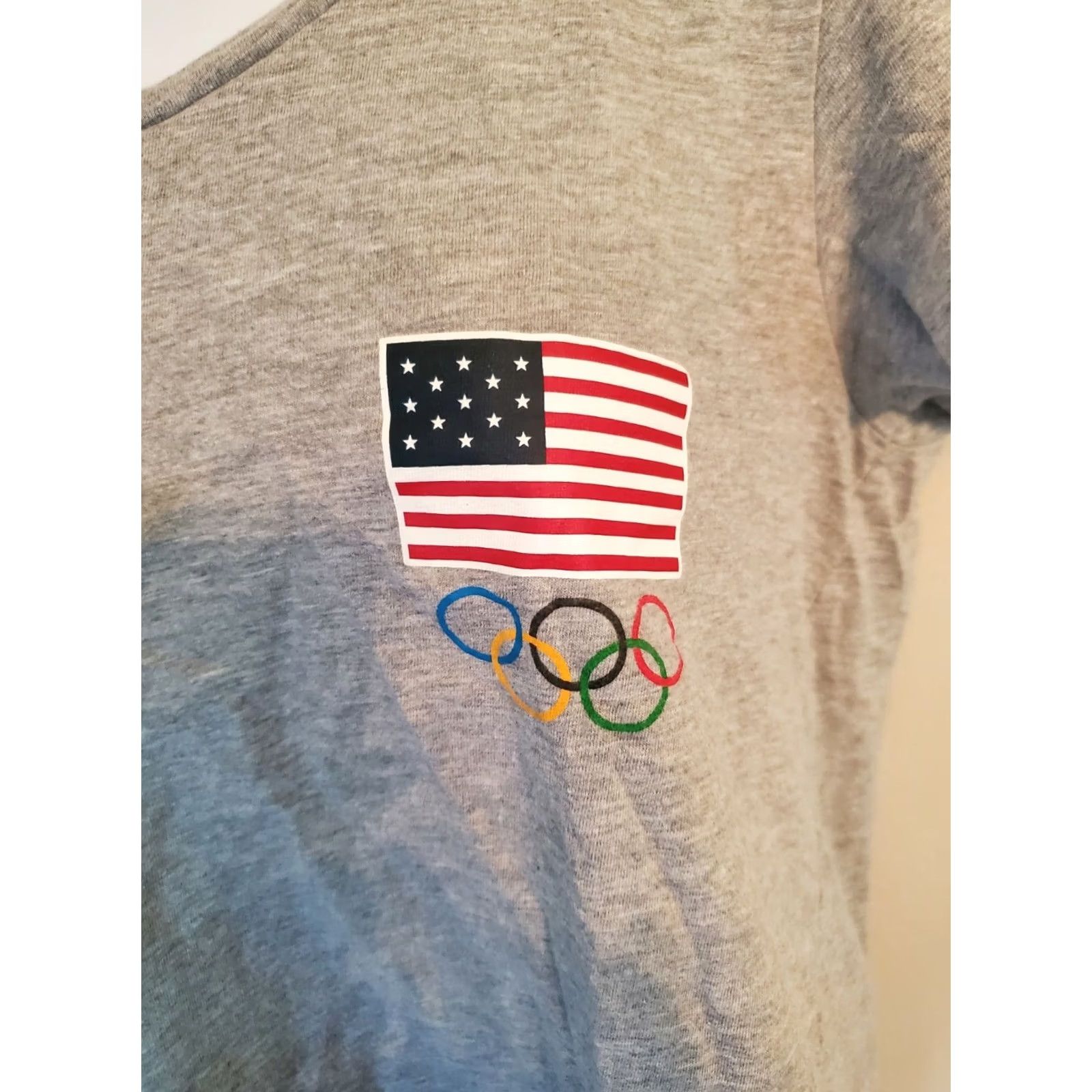 Vintage Womens Tokyo Olympics Team USA Shirt Size Medium Juniors Gray 100% Cotton Crew Neck Short Sleeve Logo T-Shirt Women’s Casual Size M / US 6-8 / IT 42-44 - 2 Thumbnail