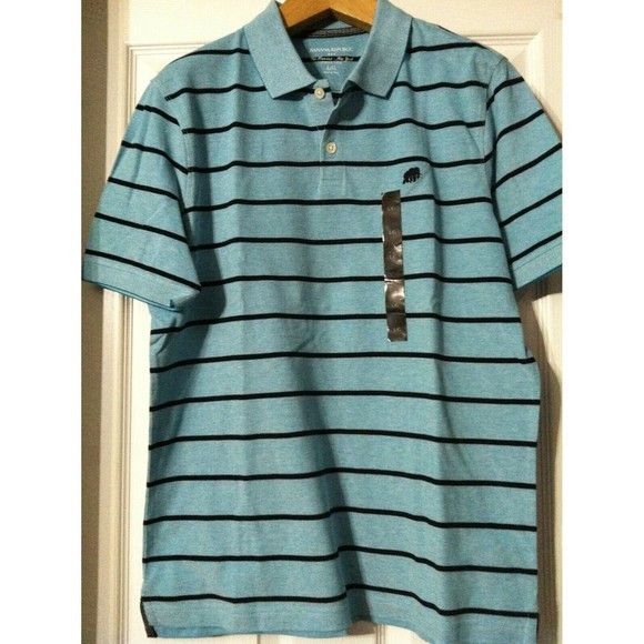Banana Republic BANANA REPUBLIC MENS NEW BLUE 100%COTTON POLO SHIRT SIZE: L Size US L / EU 52-54 / 3 - 1 Thumbnail