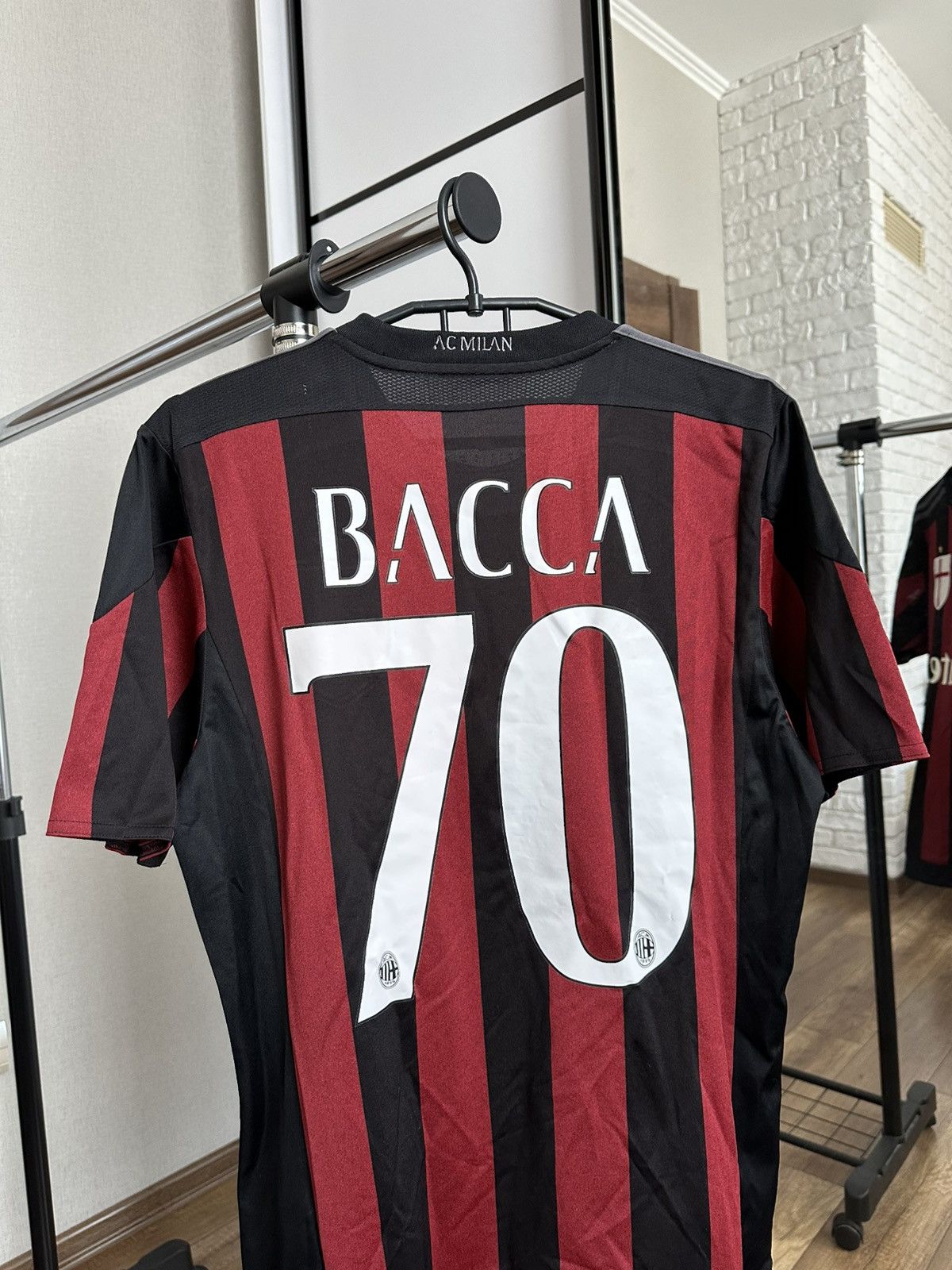 Adidas 2015/2016 Adidas AC Milan Bacca Soccer Jersey T-Shirt Size US S / EU 44-46 / 1 - 4 Thumbnail