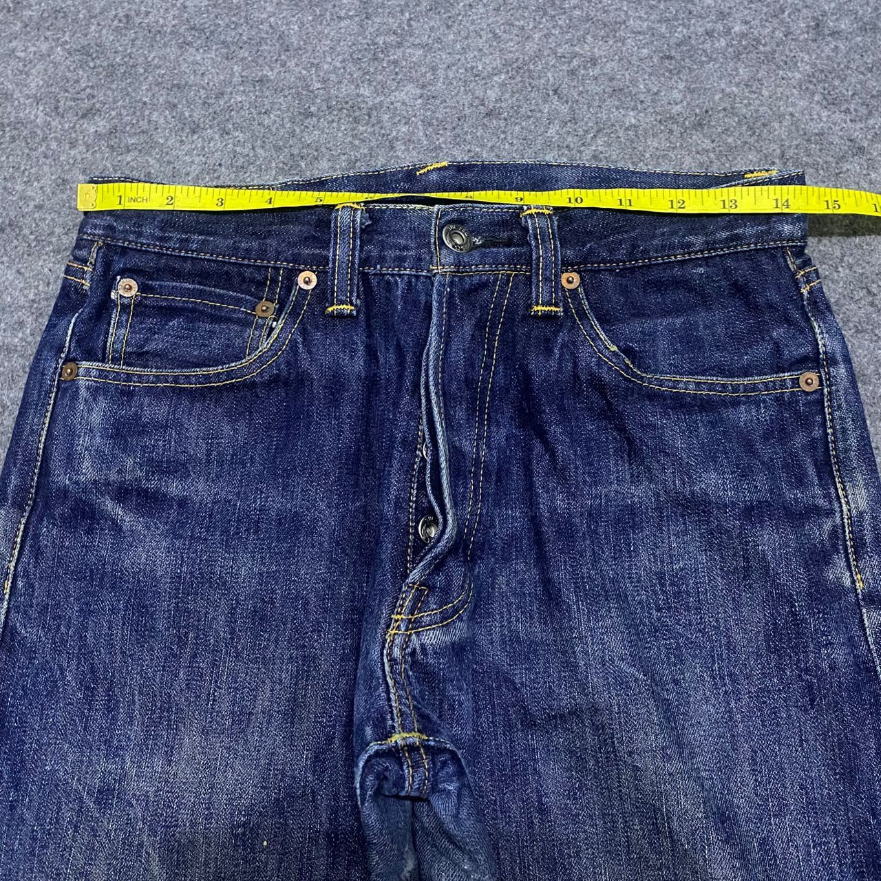 If Six Was Nine Vintage The Few MFG. Co Selvedge Redline Distressed Denim Size US 29 - 4 Thumbnail