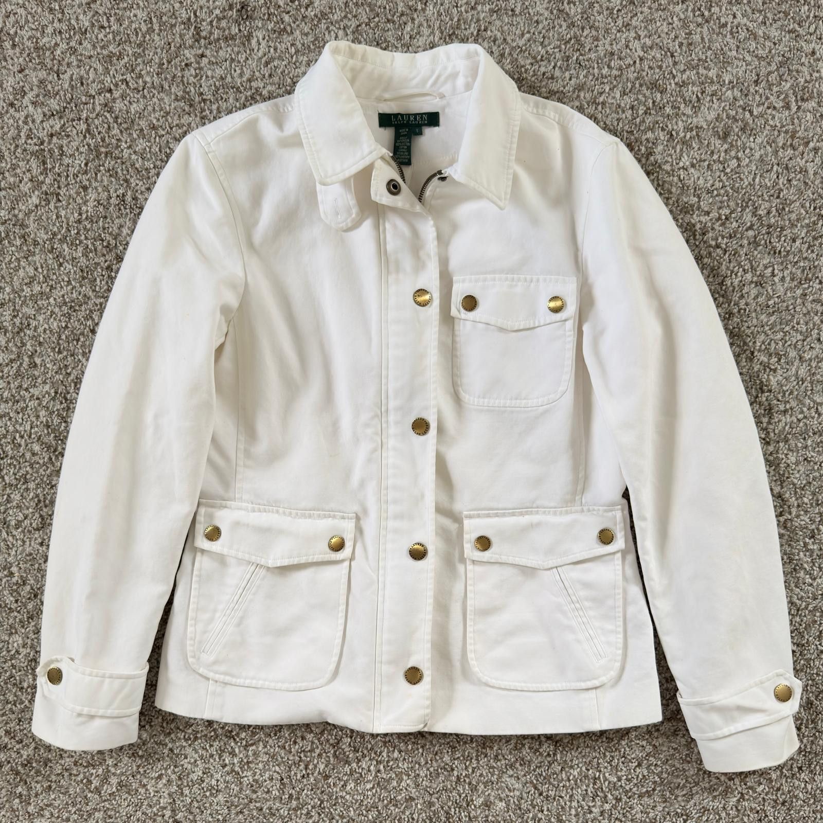 Lauren Ralph Lauren Vintage Lauren Ralph Lauren White Utility Jacket - Women's S Size S / US 4 / IT 40 - 1 Thumbnail