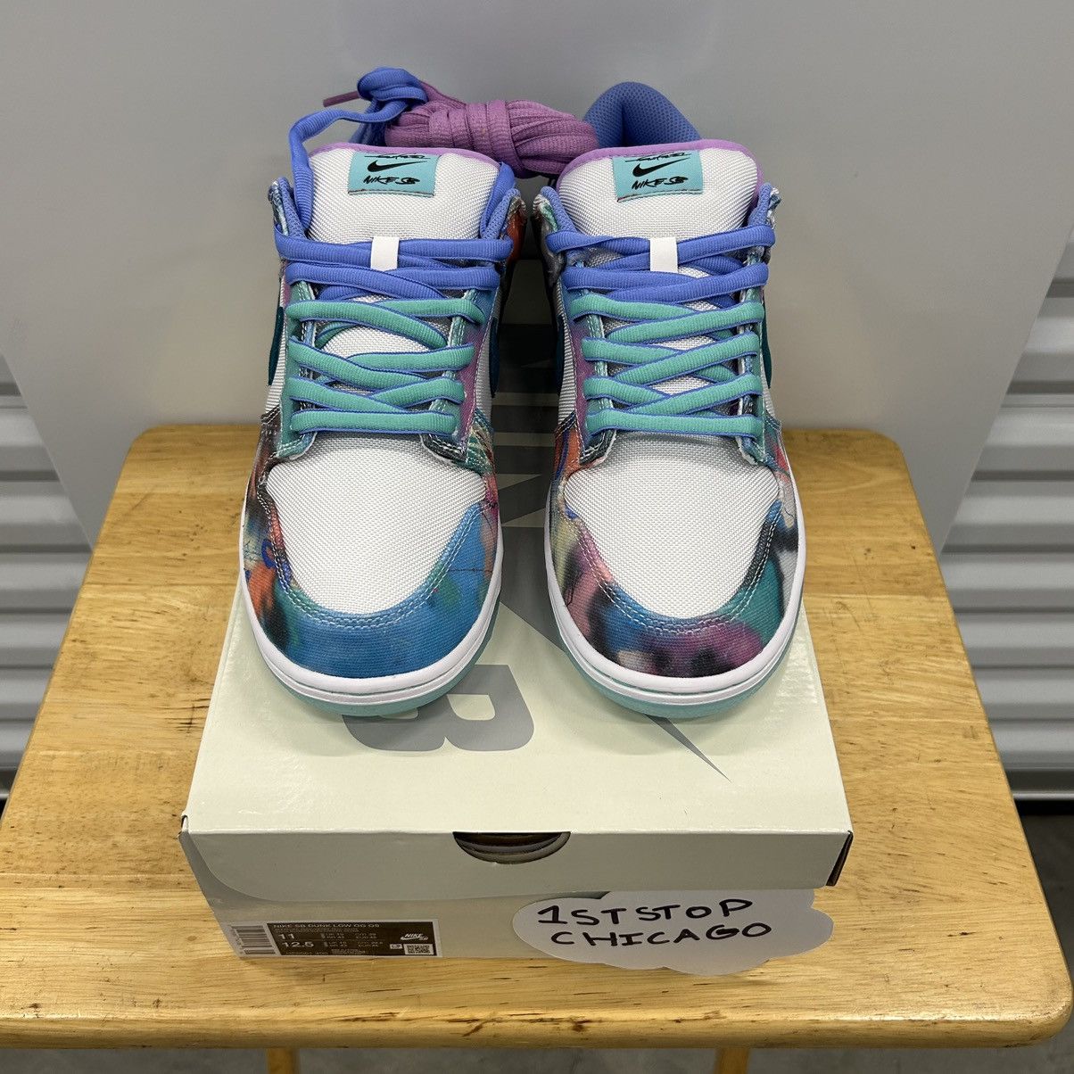 Futura × Nike Nike SB Dunk Low Futura Laboratories Size 11 Aqua NEW Size US 11 / EU 44 - 3 Thumbnail