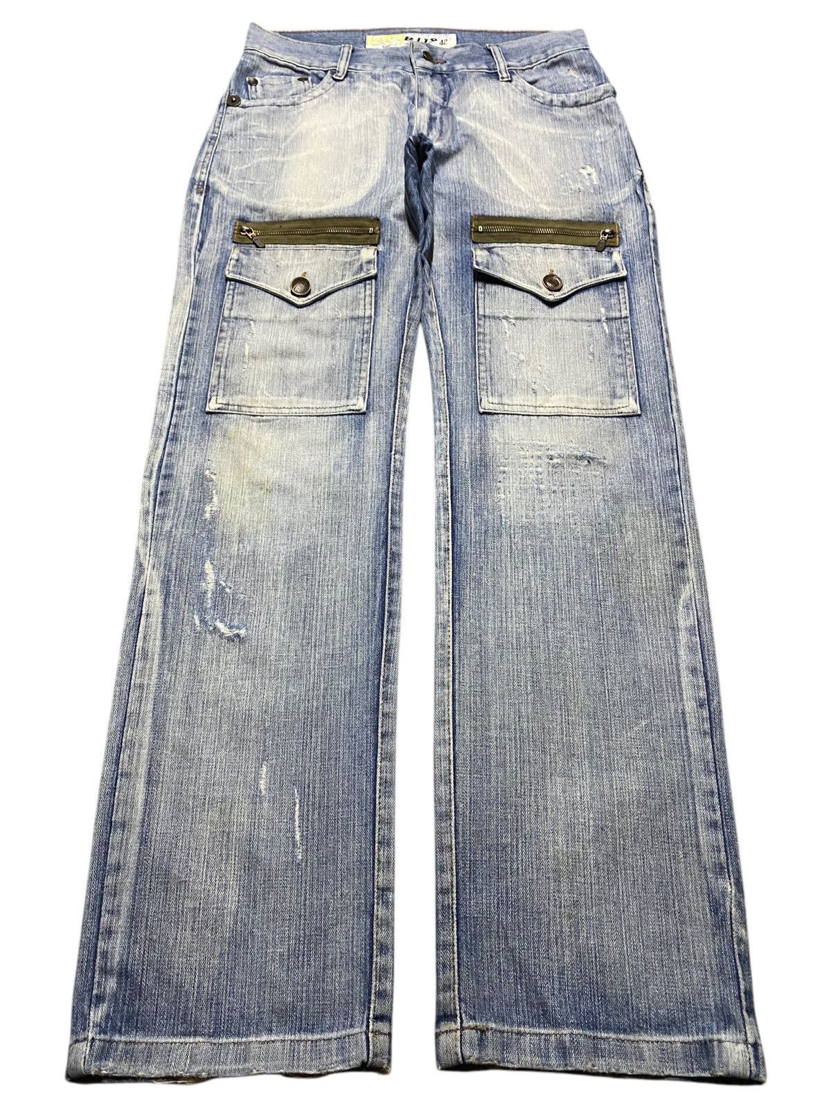 Japanese Brand Vintage Japanese Brand Faded Wash Front Pocket Distressed Size US 34 / EU 50 - 1 Thumbnail
