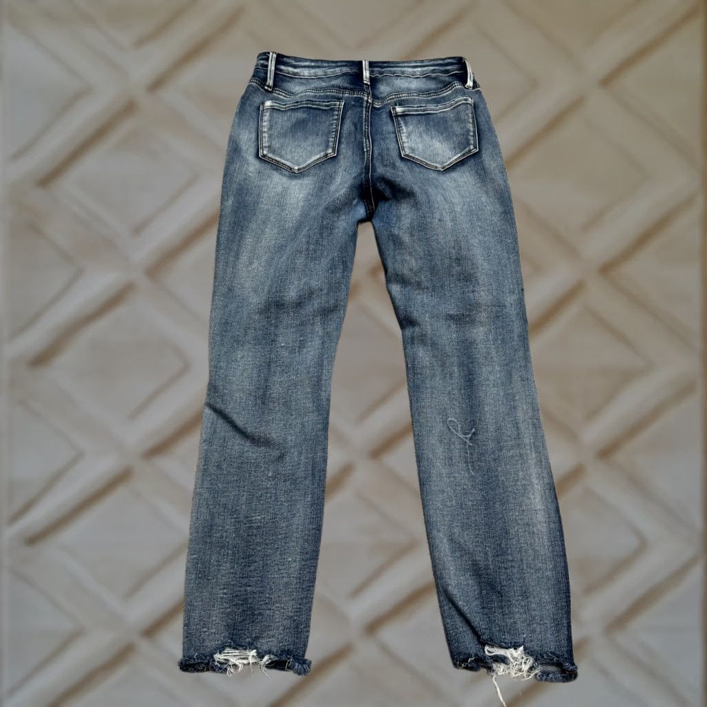 Vintage Telepatia Denim Jeans Women 27x24 High Rise Cropped Distressed Blue 5-Pocket City Streetwear Modern Casual Size 27" / US 4 / IT 40 - 1 Thumbnail