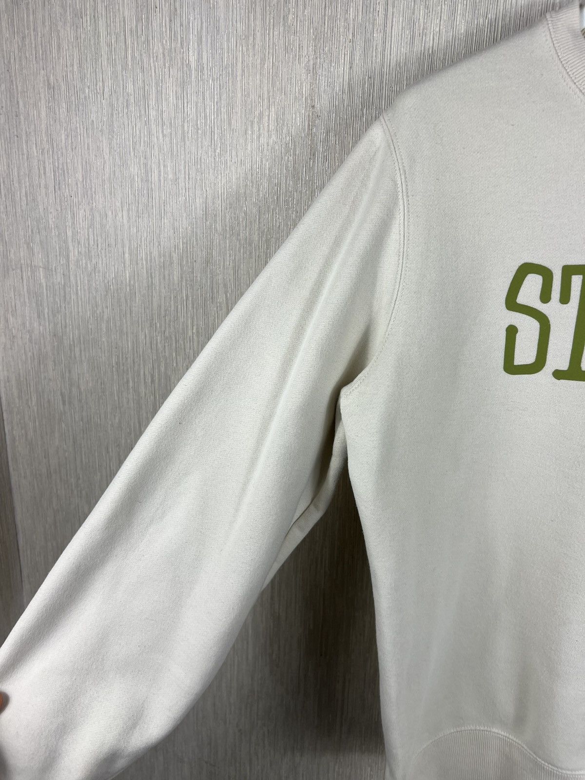 Stussy Vintage Stussy y2k cream green big logo crewneck sweatshirt Size US S / EU 44-46 / 1 - 11 Thumbnail