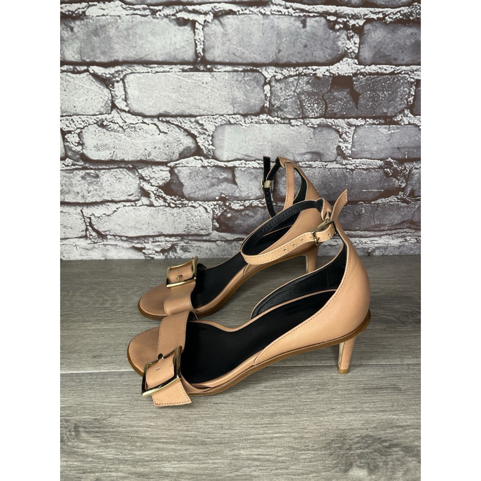 Tibi Tibi Nude Pink Leather Buckle Ankle Strap Stiletto High Heel Size US 6 / IT 36 - 20 Thumbnail