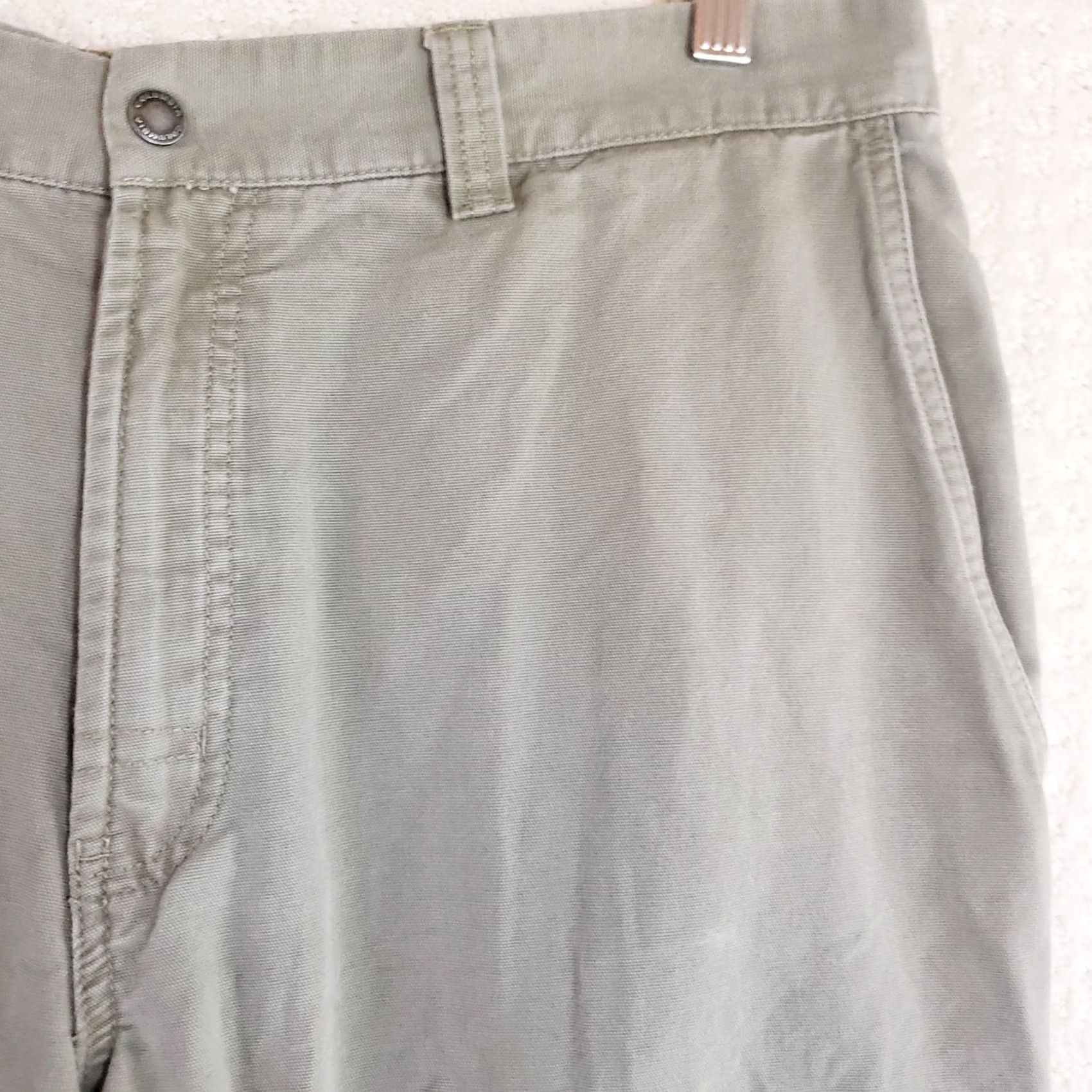 Vintage Columbia Granite Cloth Outdoor Work Utility Pants Mens 34X30 Grayish Green Stone? Size US 34 / EU 50 - 6 Thumbnail