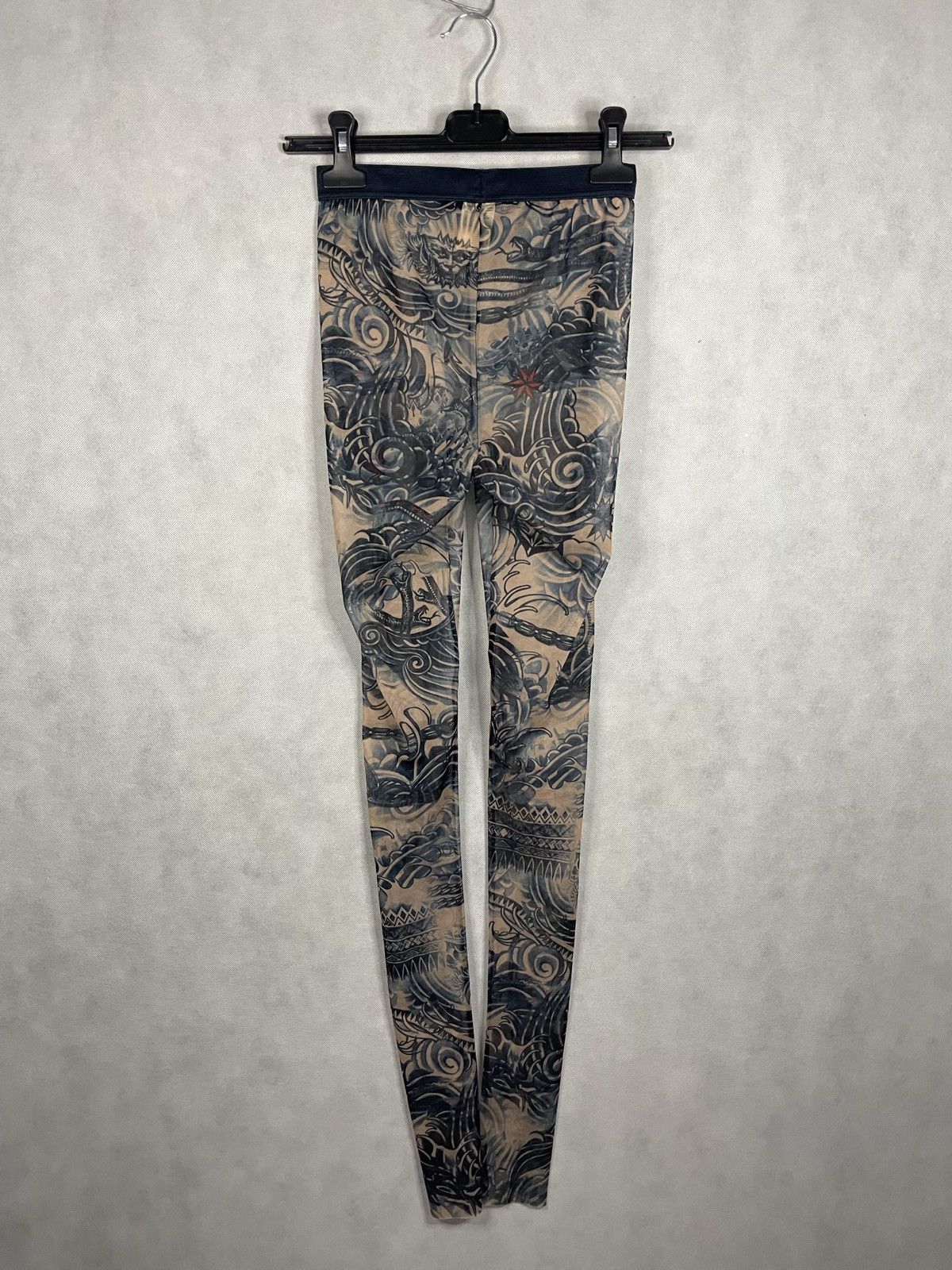 Jean Paul Gaultier Jean Paul Gaultier JPG Lindex Tattoo Y2k Leggings Mesh Pants Size 27" / US 4 / IT 40 - 6 Thumbnail