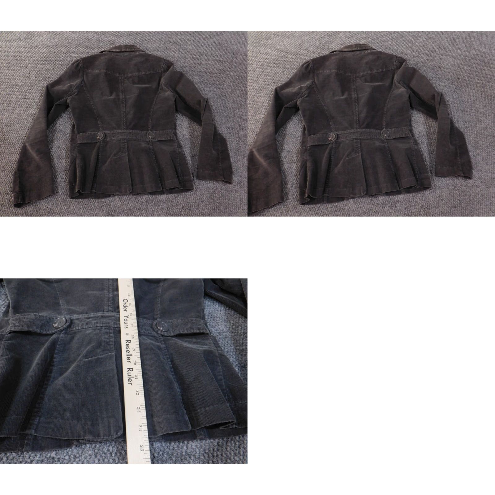 Vintage St. John's Bay Blazer Jacket Womens S Gray Corduroy Stretch Casual Long Sleeve Button Size S / US 4 / IT 40 - 8 Thumbnail