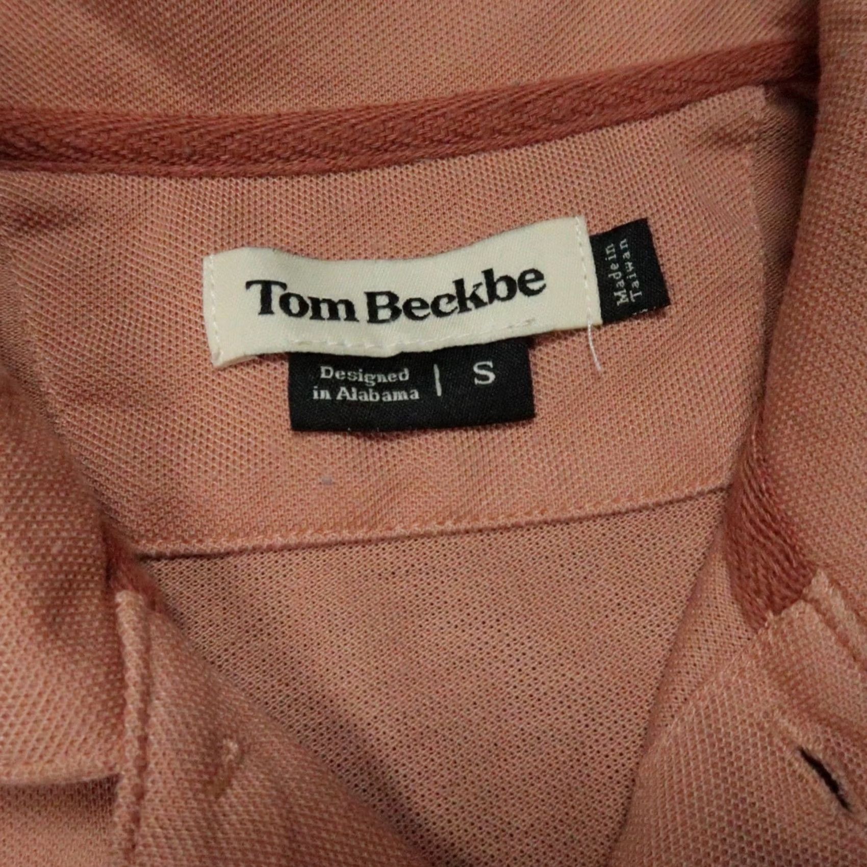 Vintage VINTAGE Tom Beckbe Polo Shirt Mens Small Orange Short Sleeve Stretch Pique Golf Salmon Size US S / EU 44-46 / 1 - 3 Thumbnail