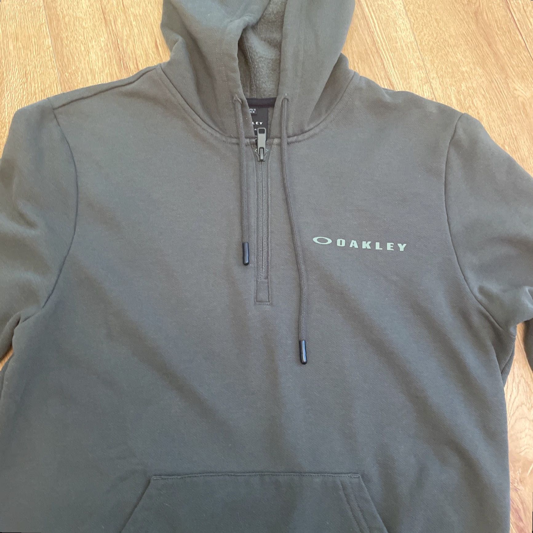 Oakley Oakley Pullover Hoodie Mens Small Green Custom Fit Quarter Zip Kangaroo Pocket Zipper Pockets Size US S / EU 44-46 / 1 - 3 Thumbnail
