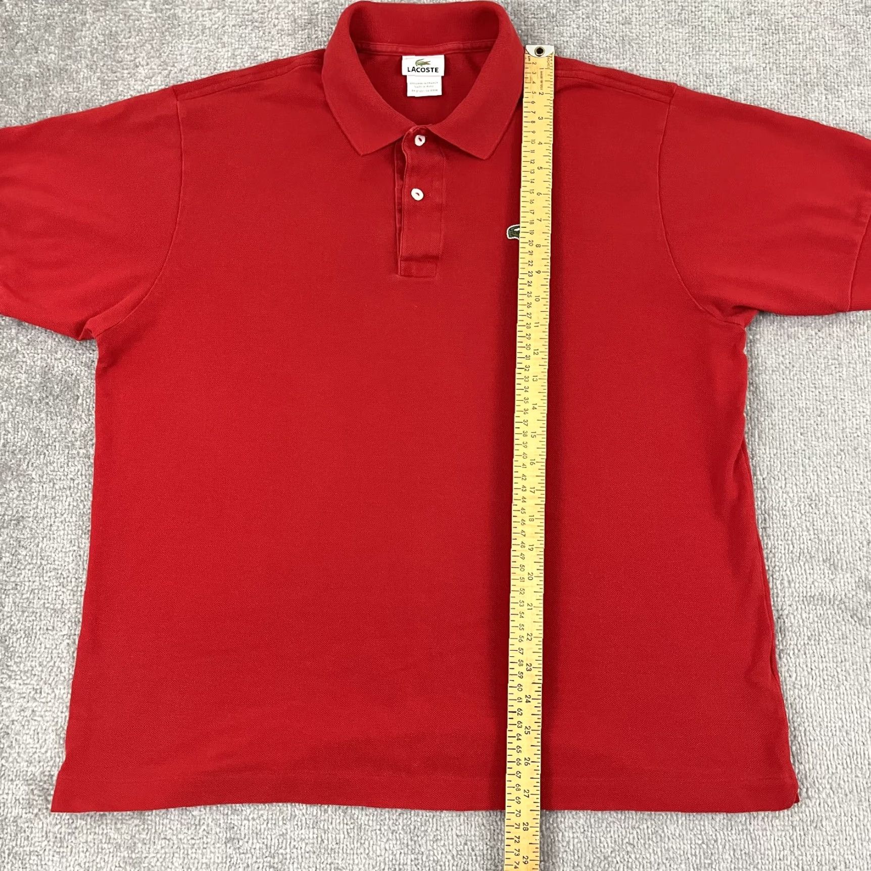 Lacoste Lacoste Polo Shirt Mens XL Size 7 Extra Large Preppy Short Sleeve Red 100% Cotton Logo Croc Classic Fit Golf Tennis Size US XL / EU 56 / 4 - 4 Thumbnail