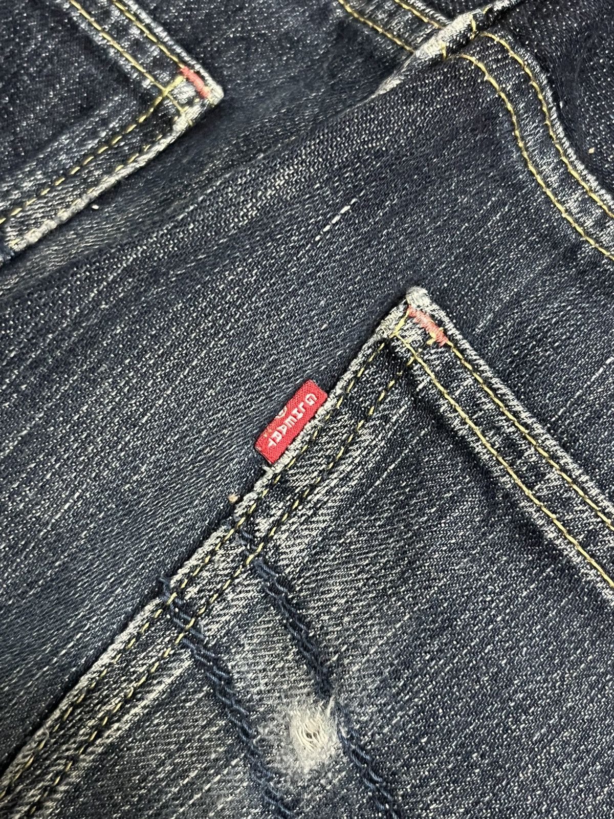 Le Grande Bleu (L.G.B.) Vintage Japanese Brand GL Heart Dark Blue Wash Straight Jean Size US 31 - 7 Thumbnail