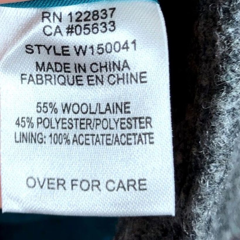 Vintage 600 West Womens Blazer Gray Wool Blend Lined Large Mid-Length Tweed Zip Front 600 West Womens Blazer Size L / US 10 / IT 46 - 7 Thumbnail
