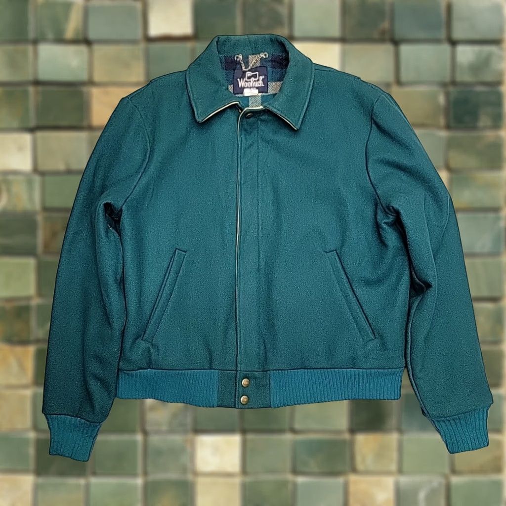 Vintage VINTAGE Woolrich Jacket Mens L Green 100% Wool Bomber Made in USA Classic Jacket Mens L Green Woolrich Bomber 100% Wool Solid Classic Outdoors Mens Size US L / EU 52-54 / 3 - 1 Thumbnail