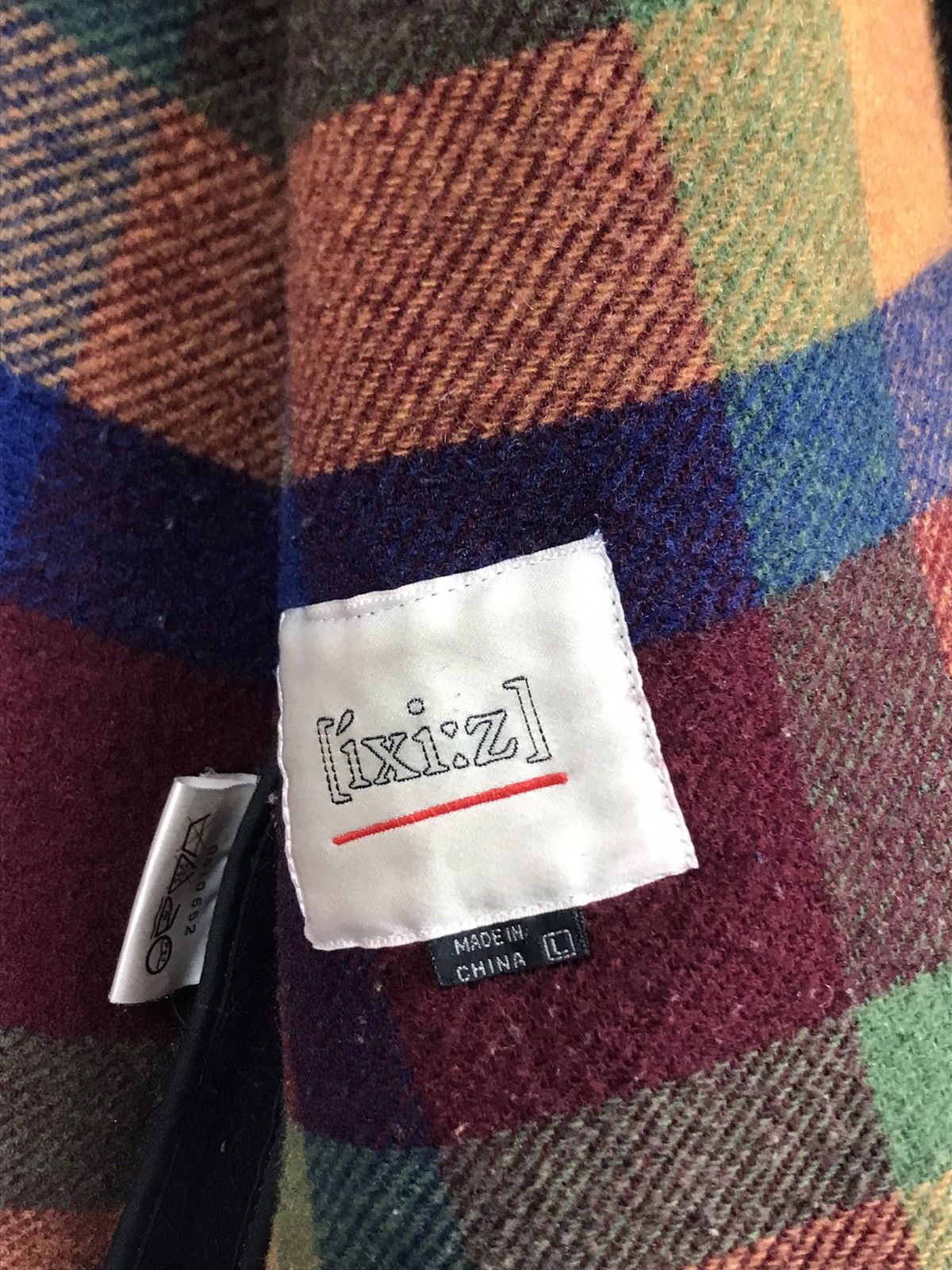 Japanese Brand × Vintage ⚡️Vintage ixi:z Fleece Double Breast Peacoat Jacket Size US L / EU 52-54 / 3 - 10 Thumbnail