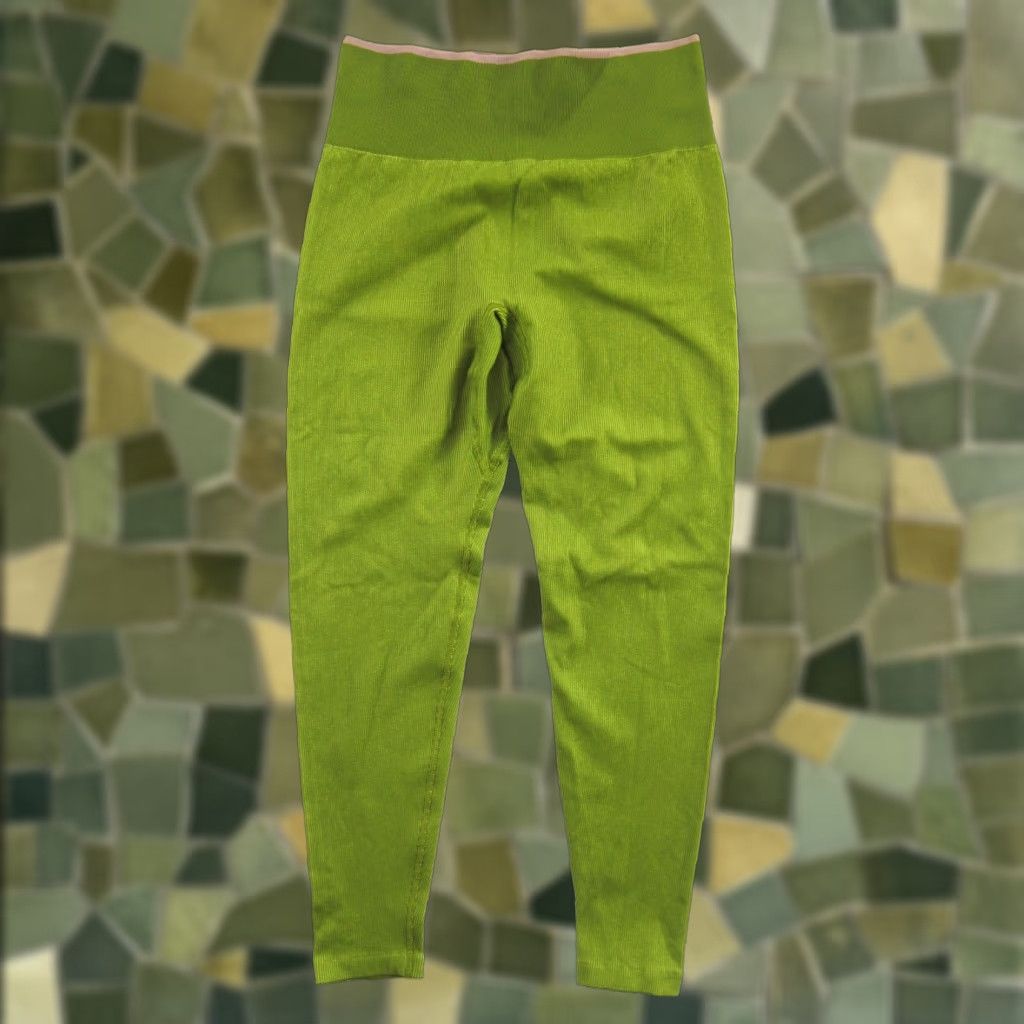 Outdoor Voices Outdoor Voices Pants L Womens Stretch Gym Run Yoga Workout Lime Green Pink Large Size 36" / US 14 / IT 50 - 1 Thumbnail